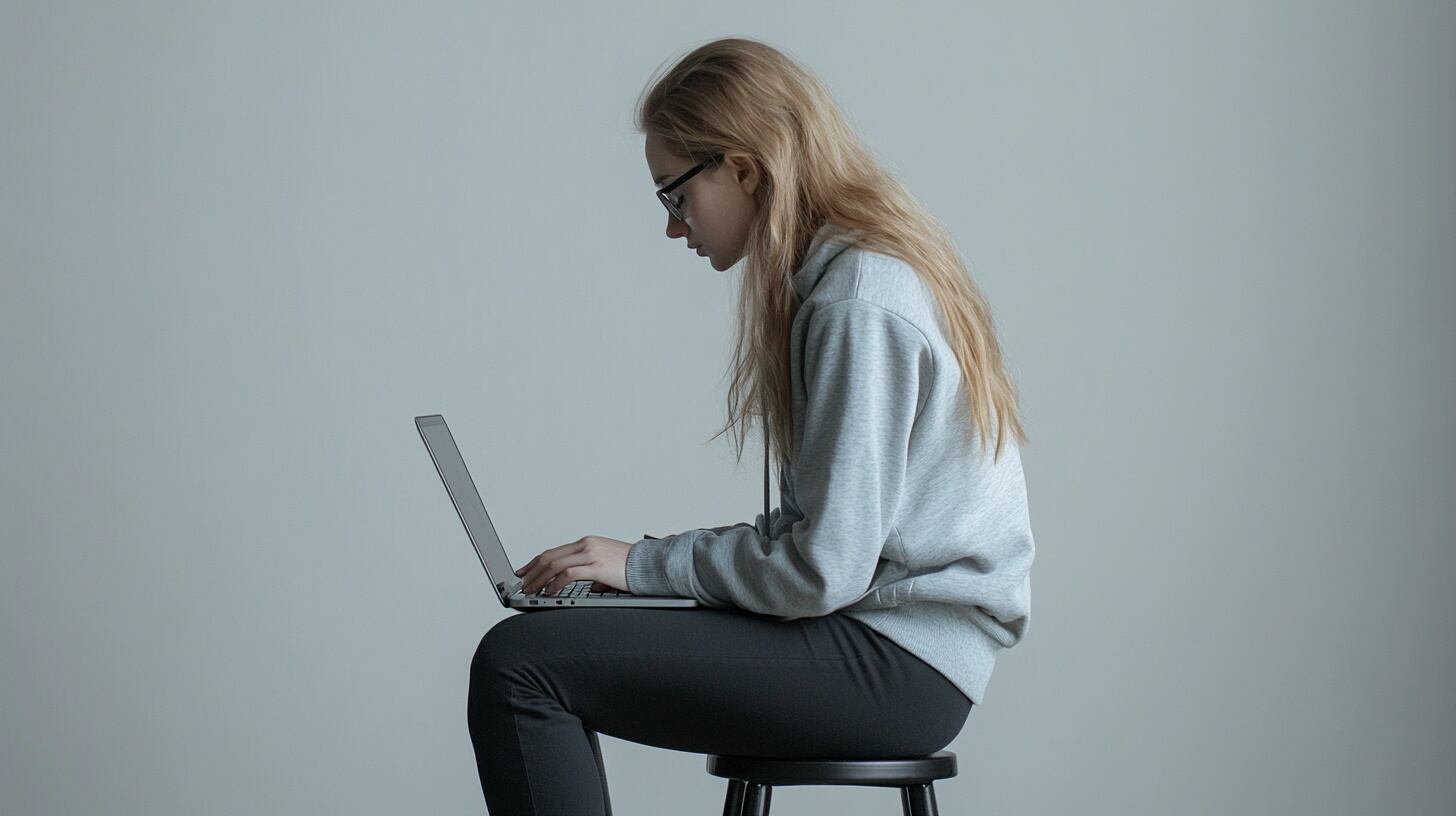 La postura incorrecta frente al escritorio incrementa el riesgo de dolor lumbar crónico (Imagen Ilustrativa Infobae)