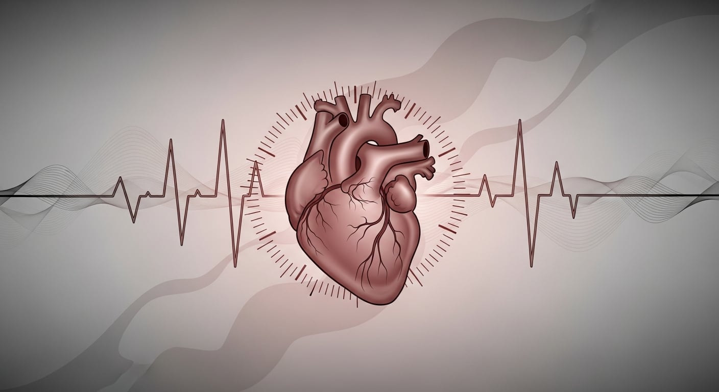 Representación elegante de un corazón humano integrado en un fondo abstracto con gráficos científicos. (Imagen Ilustrativa Infobae)