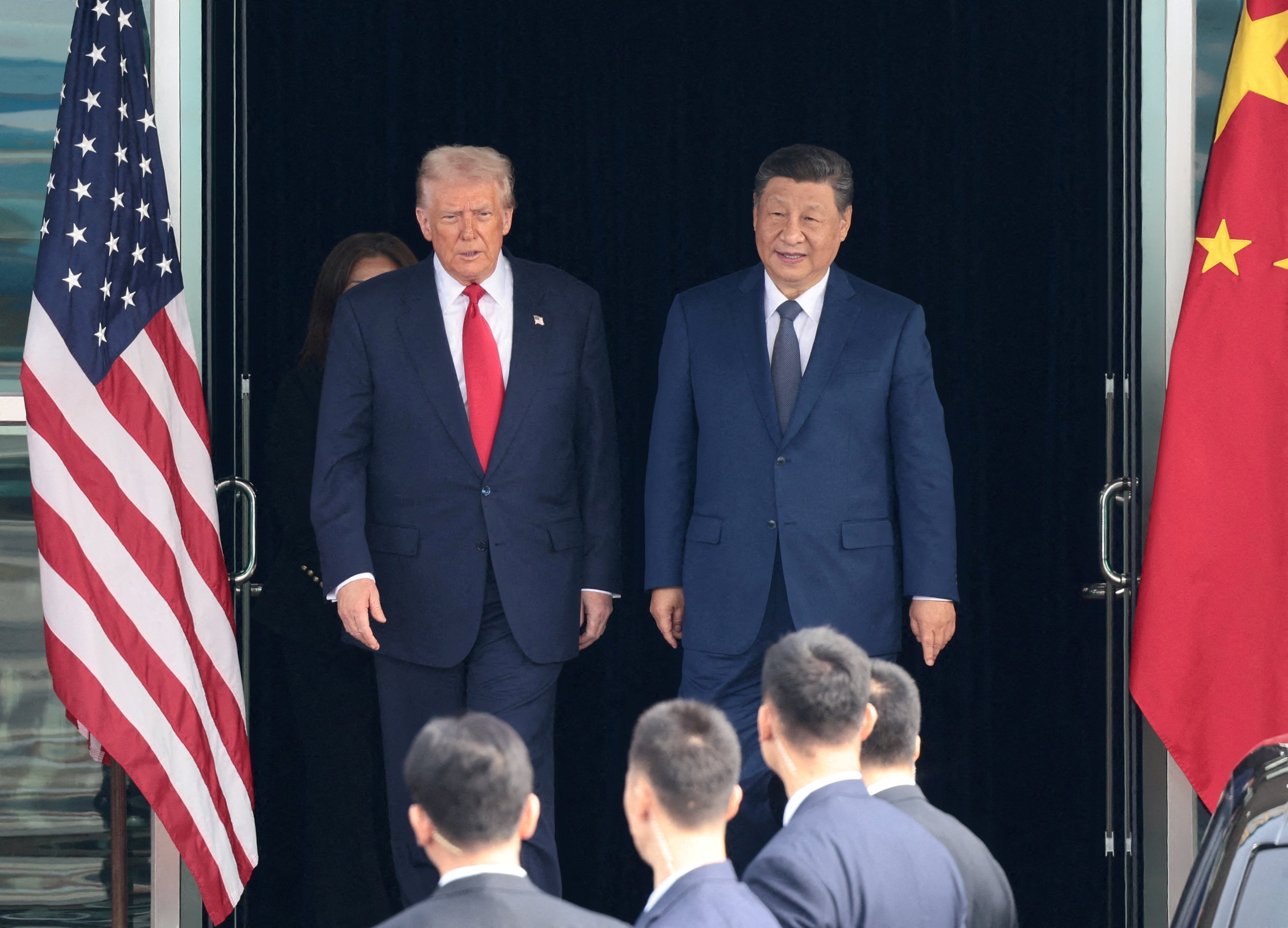 Donald Trump junto al líder chino, Xi Jinping (Reuters)