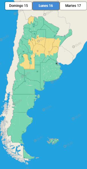 El lunes mejorarían las condiciones en el centro del país