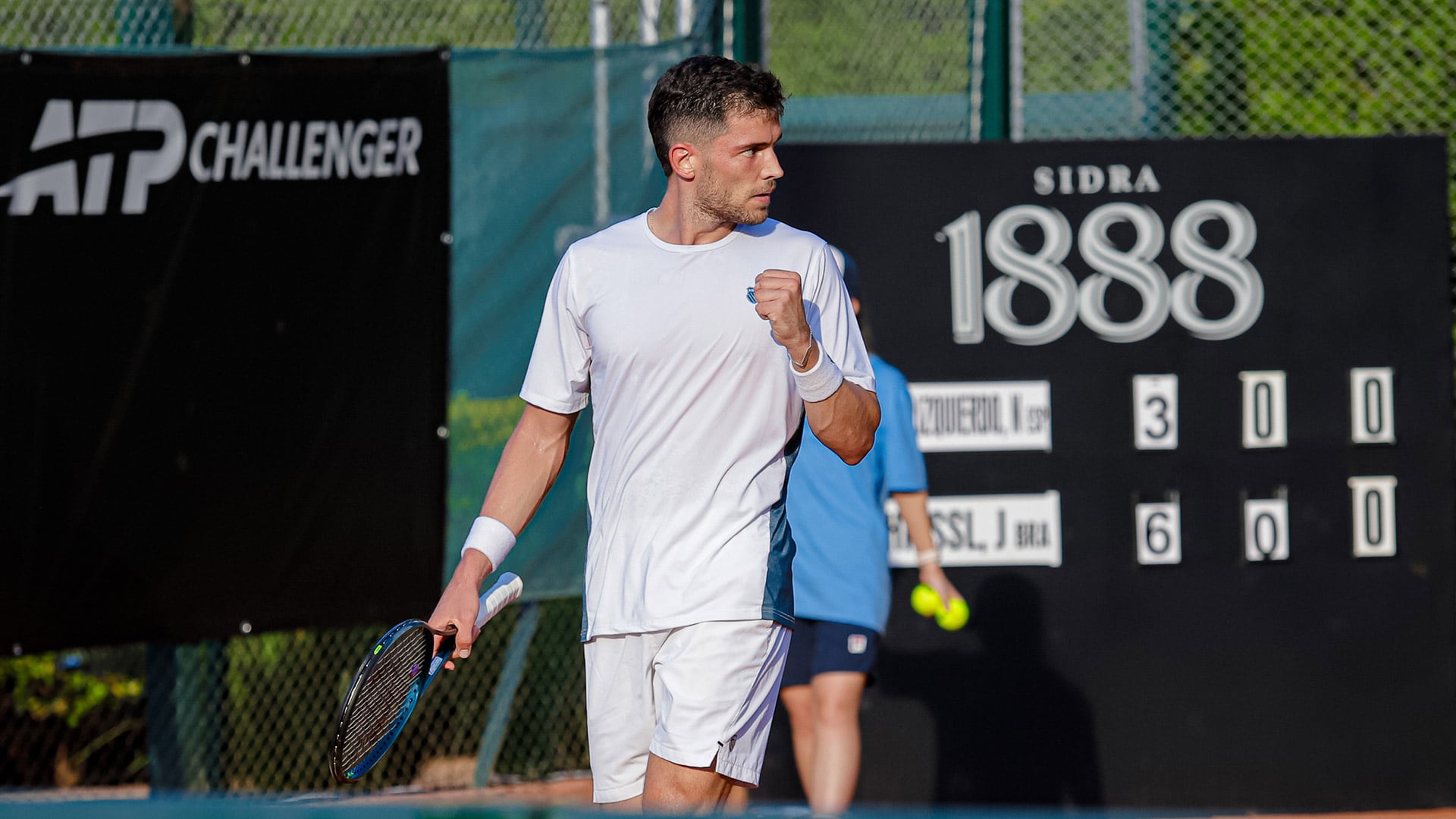 Nikolas Sánchez Izquierdo el mes pasado, durante el AAT Challenger de Palermo (Fuente: Prensa AAT / Omar Rasjido)