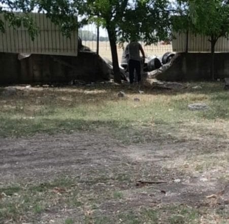 El muro derribado tras el impacto (@ElfantasmadelT3)