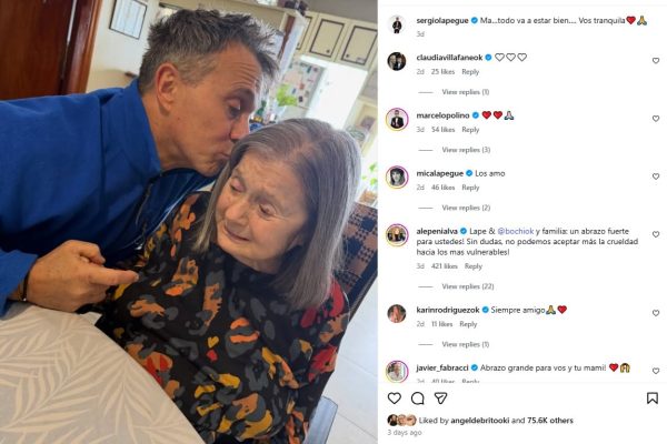 Sergio Lapegüe celebró el cumpleaños de su madre después del violento robo que sufrió: “Felices de verte sonreír”