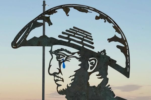 Un artista rosarino intervino una estatua de San Martín en San Lorenzo: le agregaron una lágrima