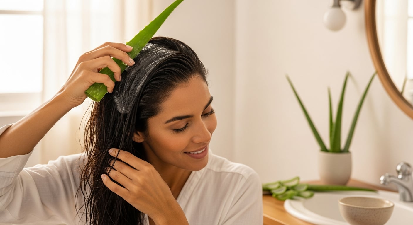 El aloe vera, ingrediente clave en productos capilares, revitaliza el cabello y aporta brillo gracias a sus propiedades hidratantes (Imagen Ilustrativa Infobae)