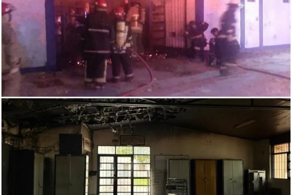 Un feroz incendio arrasó con el techo y algunas aulas de una escuela en Mendoza