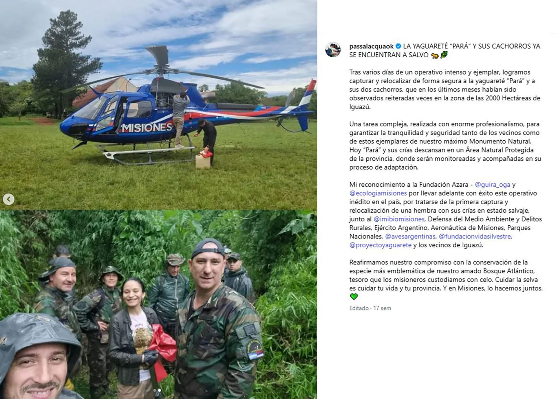 El Gobernador de Misiones, Hugo Passalacqua, destacó el trabajo realizado. 