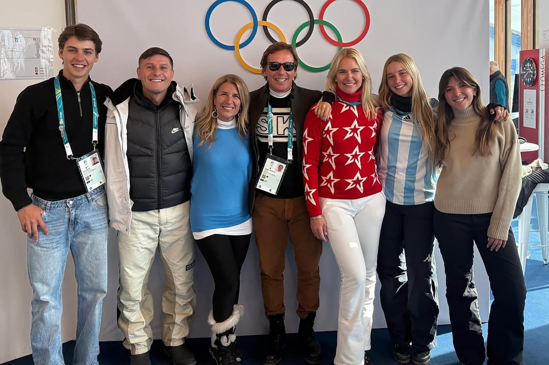 Los Gravier y los Zanetti juntos en el Bormio Ski Center 