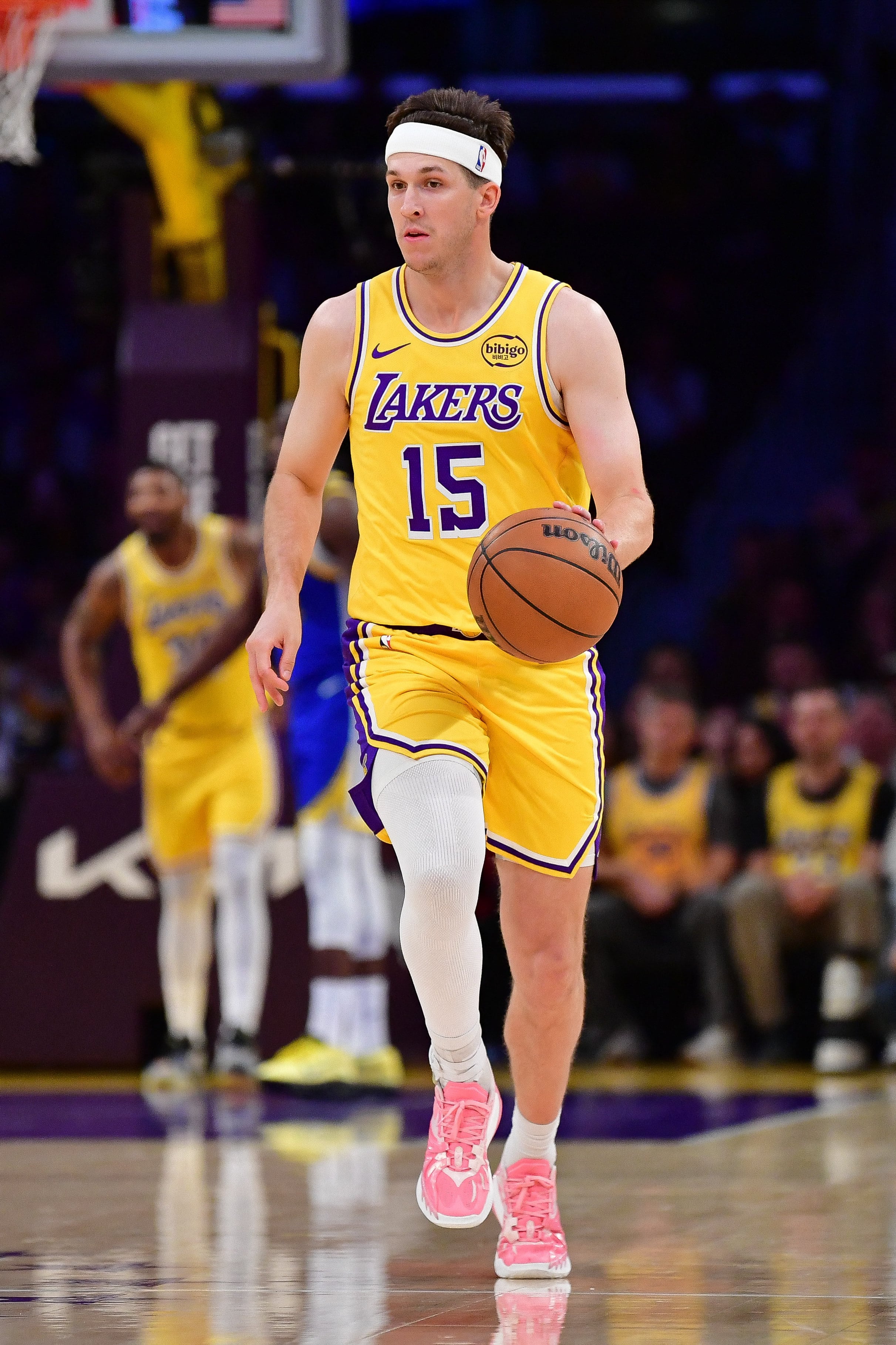 El escolta estadounidense confió plenamente en el consejo de sus agentes y en su propia intuición para definir su futuro profesional en la liga (Mandatory Credit: Gary A. Vasquez-Imagn Images)