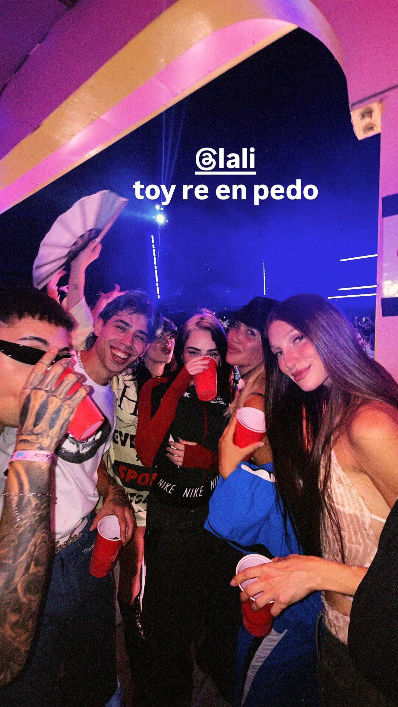 Cumbre de estrellas en La Casita de Bad Bunny: Tiago PZK, Luck Ra, Lali Espósito, Nicki Nicole, Wanda Nara y Yami Safdie (Instagram)