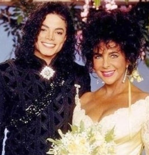 Liz junto a Michael Jackson (Instagram/Elizabeth Taylor)