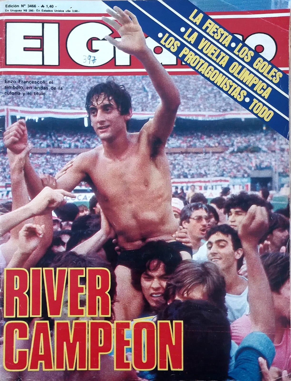 La tapa de la revista El Gráfico tras la consagración