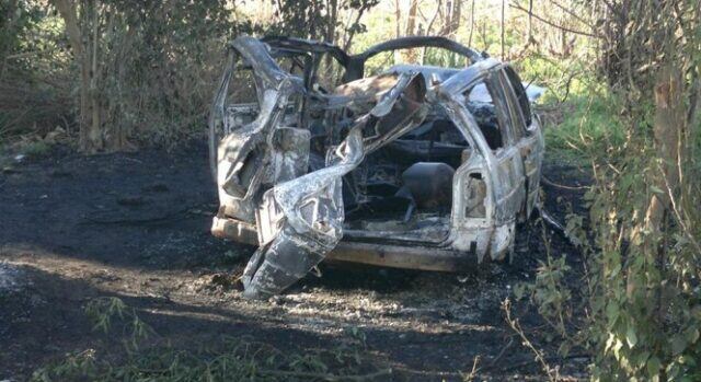 Así fue encontrado el auto de la víctima (Gentileza: Venado 24)