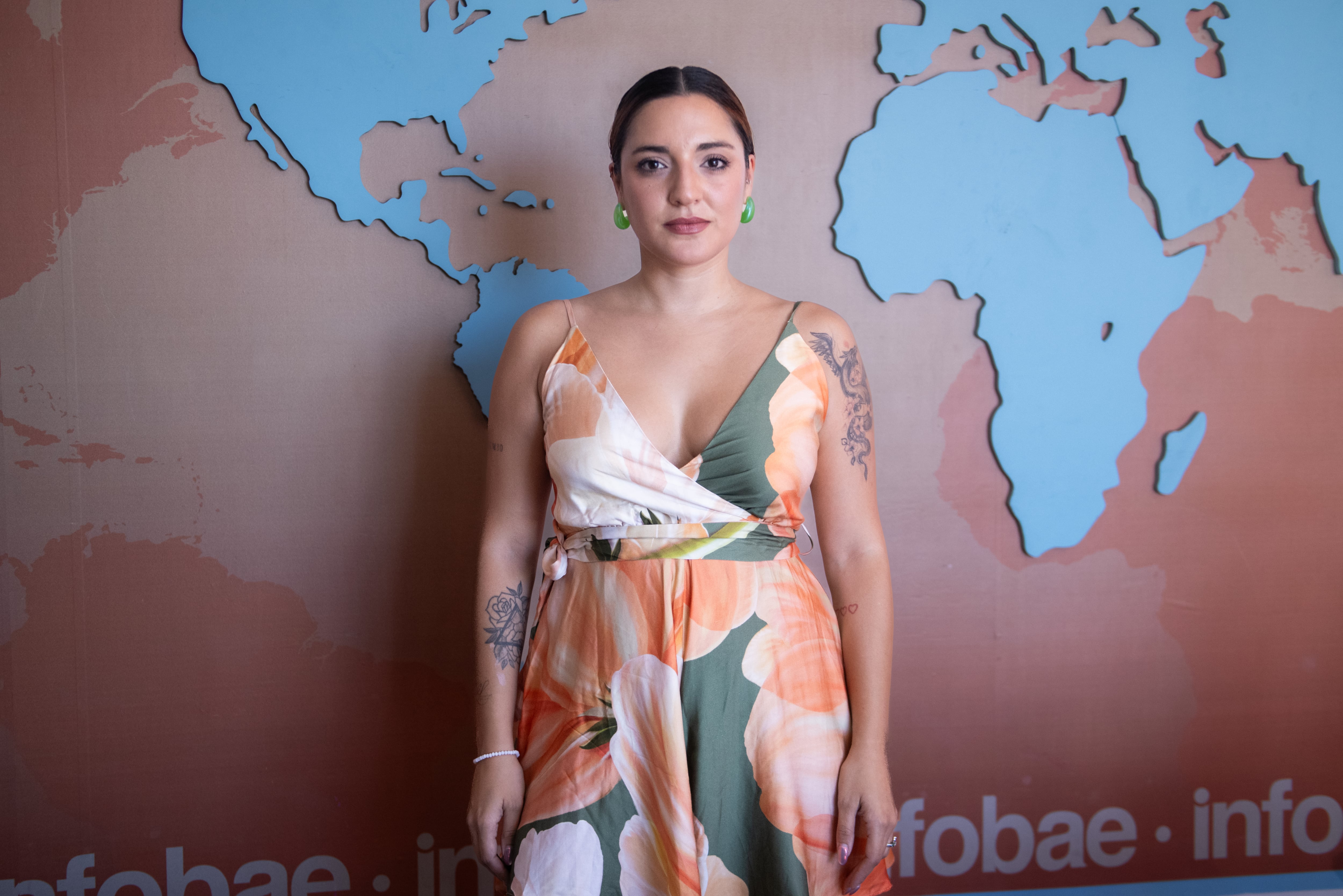 Jana Maradona en la redacción de Infobae