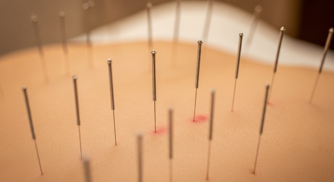 Las agujas filiformes de acupuntura son mucho más delgadas y sólidas que las utilizadas en inyecciones médicas clásicas (Imagen Ilustrativa Infobae)