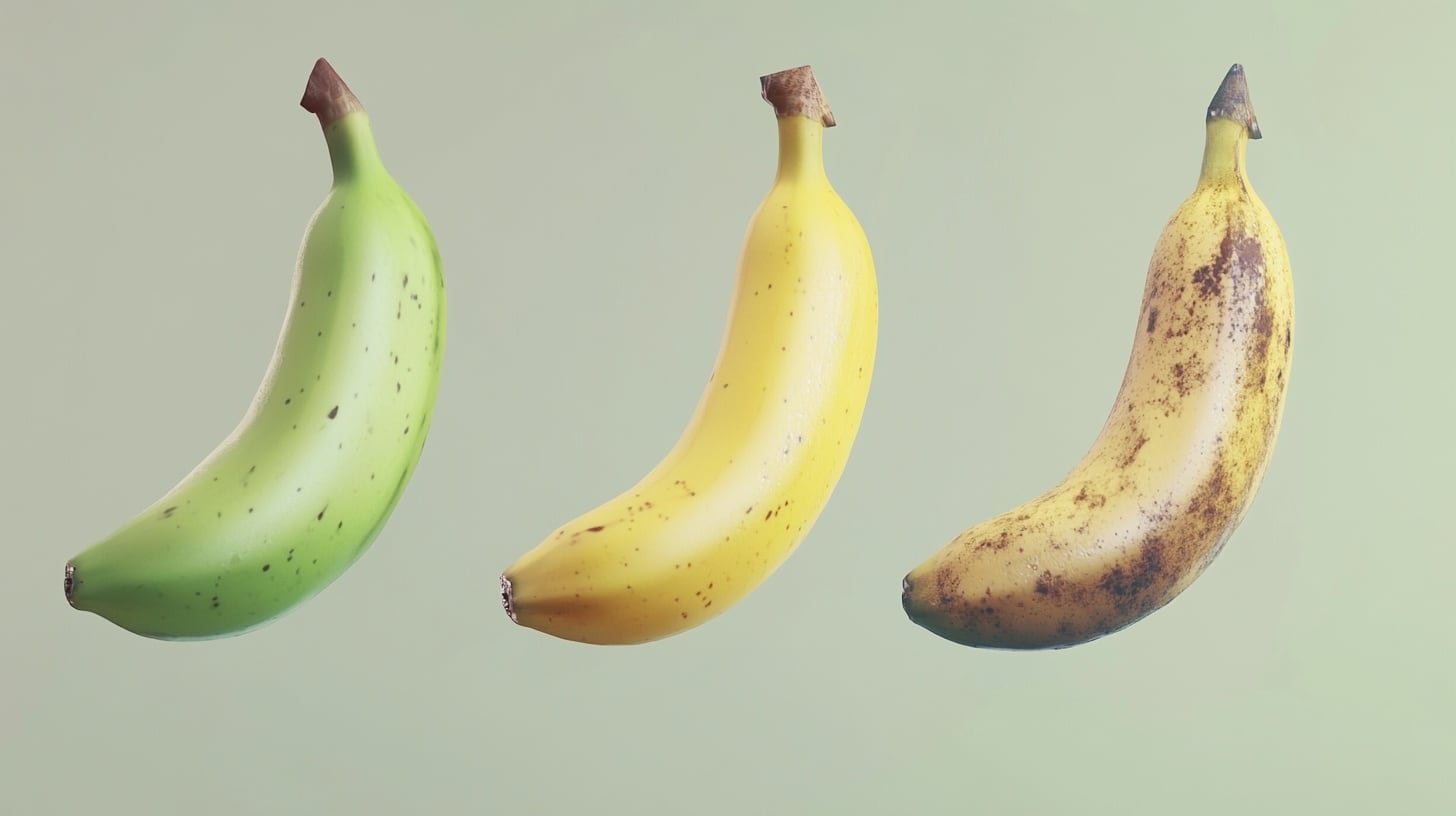El color de la banana indica su etapa de maduración y determina su valor nutricional y beneficios para la salud (Imagen Ilustrativa Infobae)