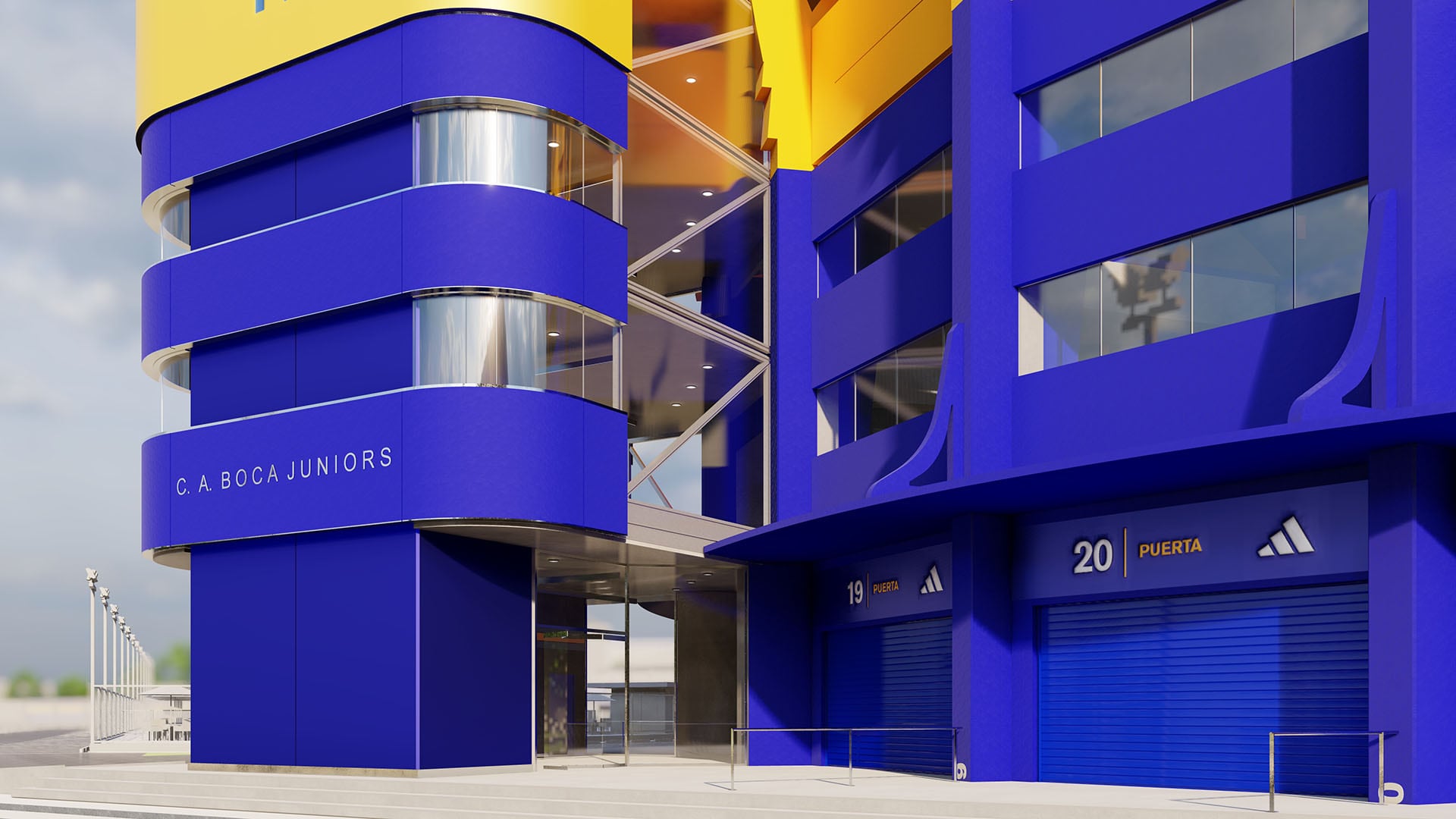 Otra de las columnas con ascensores (serían 18 en total)