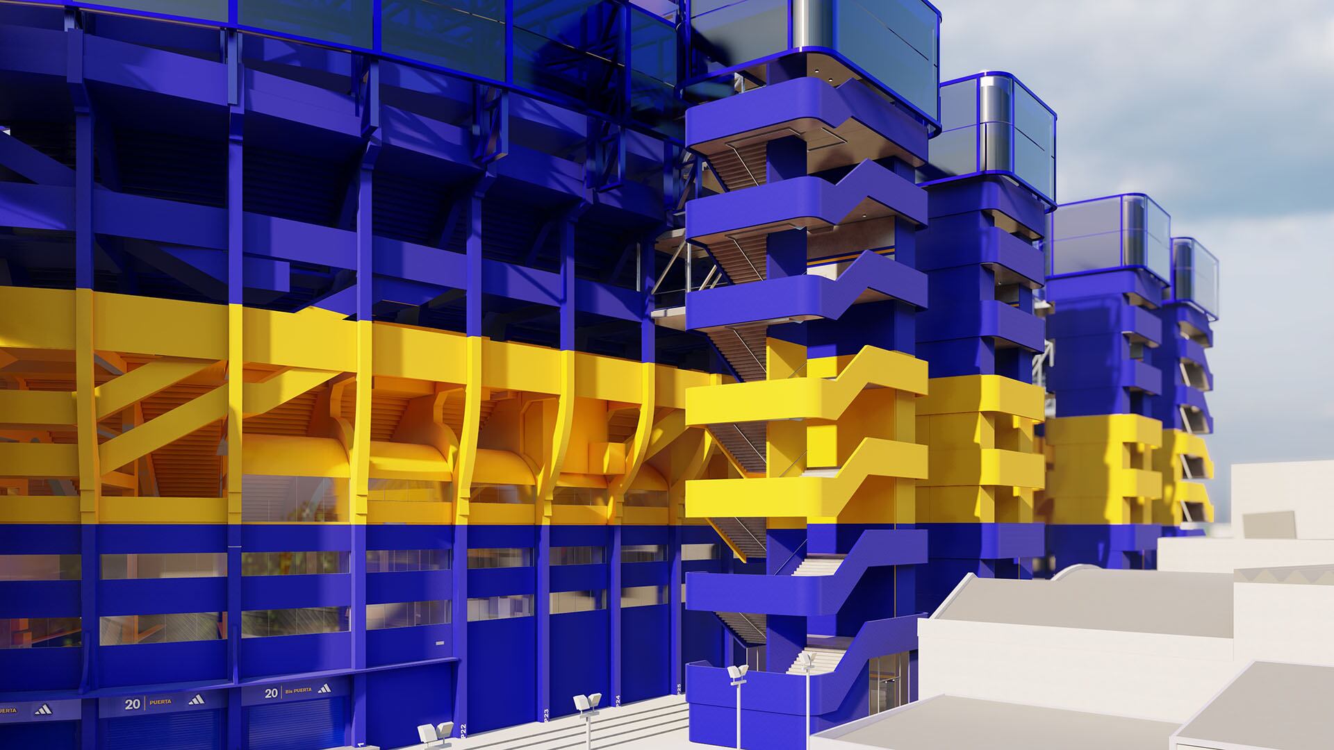 Así se vería el sector externo de la Bombonera