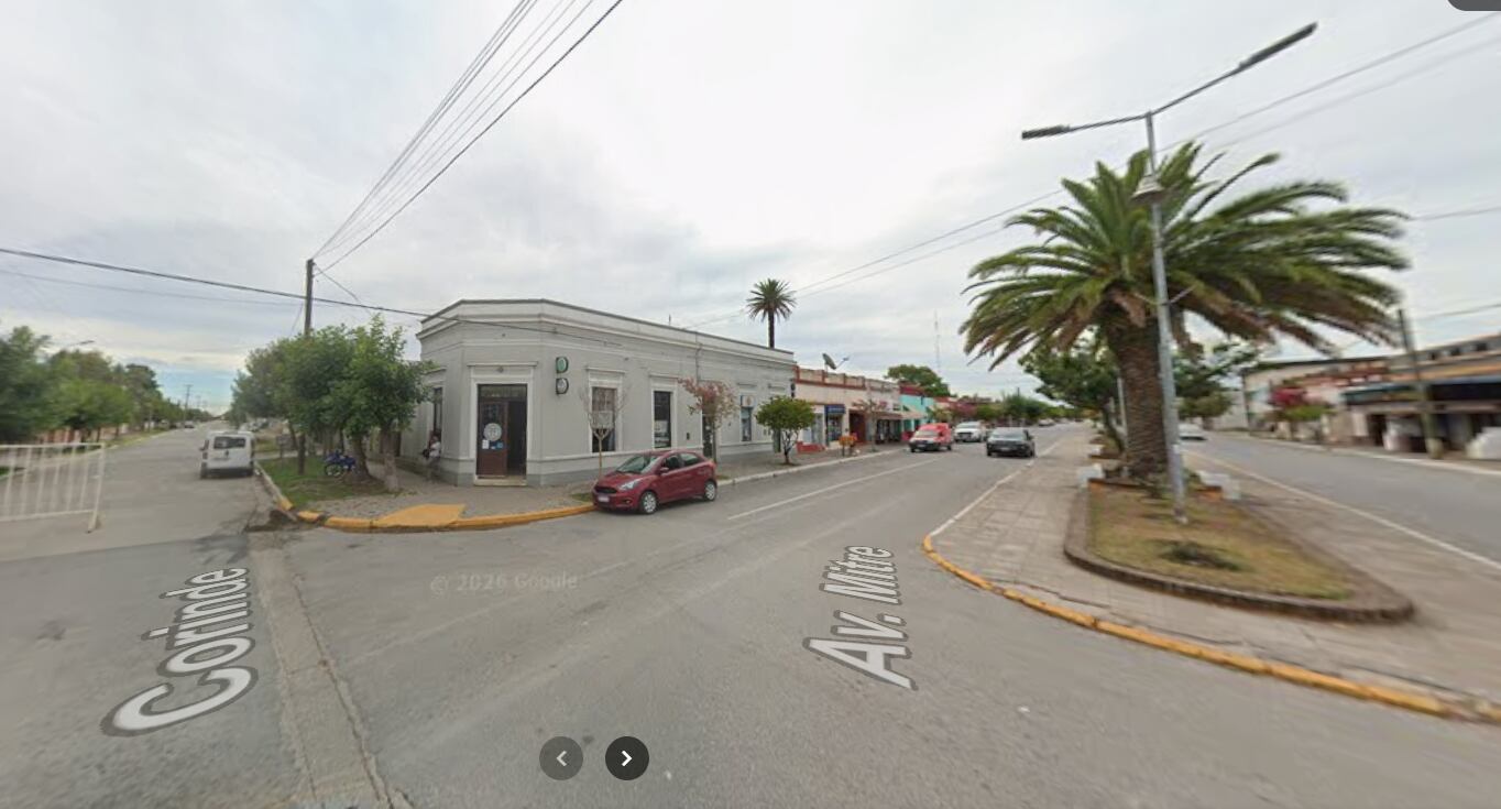 intersección de las calles Cordine y Bartolomé Mitre donde la víctima fue hallada sin vida