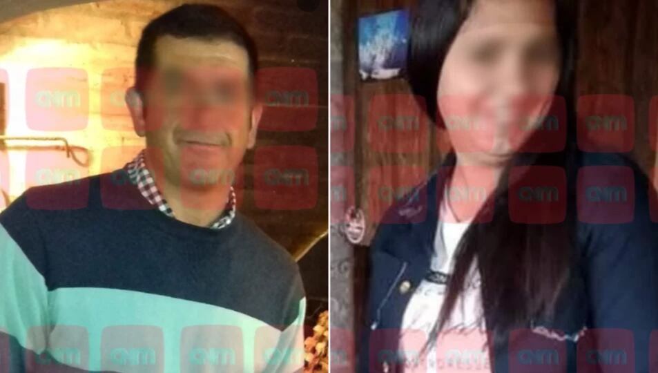 El sospechoso, Javier Flores y su victima Eugenia Mendiburu, de 43 años