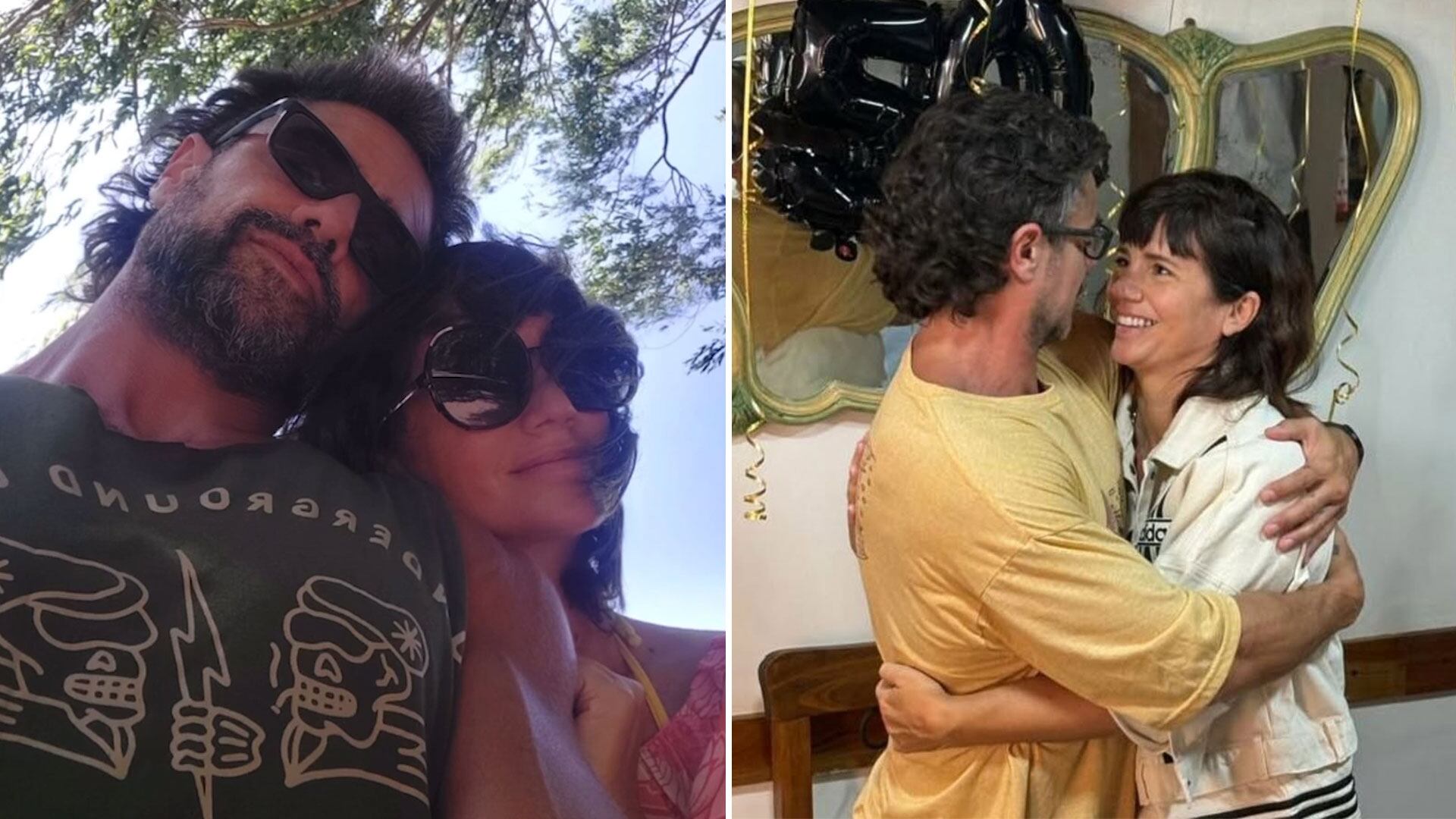 Griselda Siciliani y Luciano Castro festejando los 50 años del actor, el año pasado