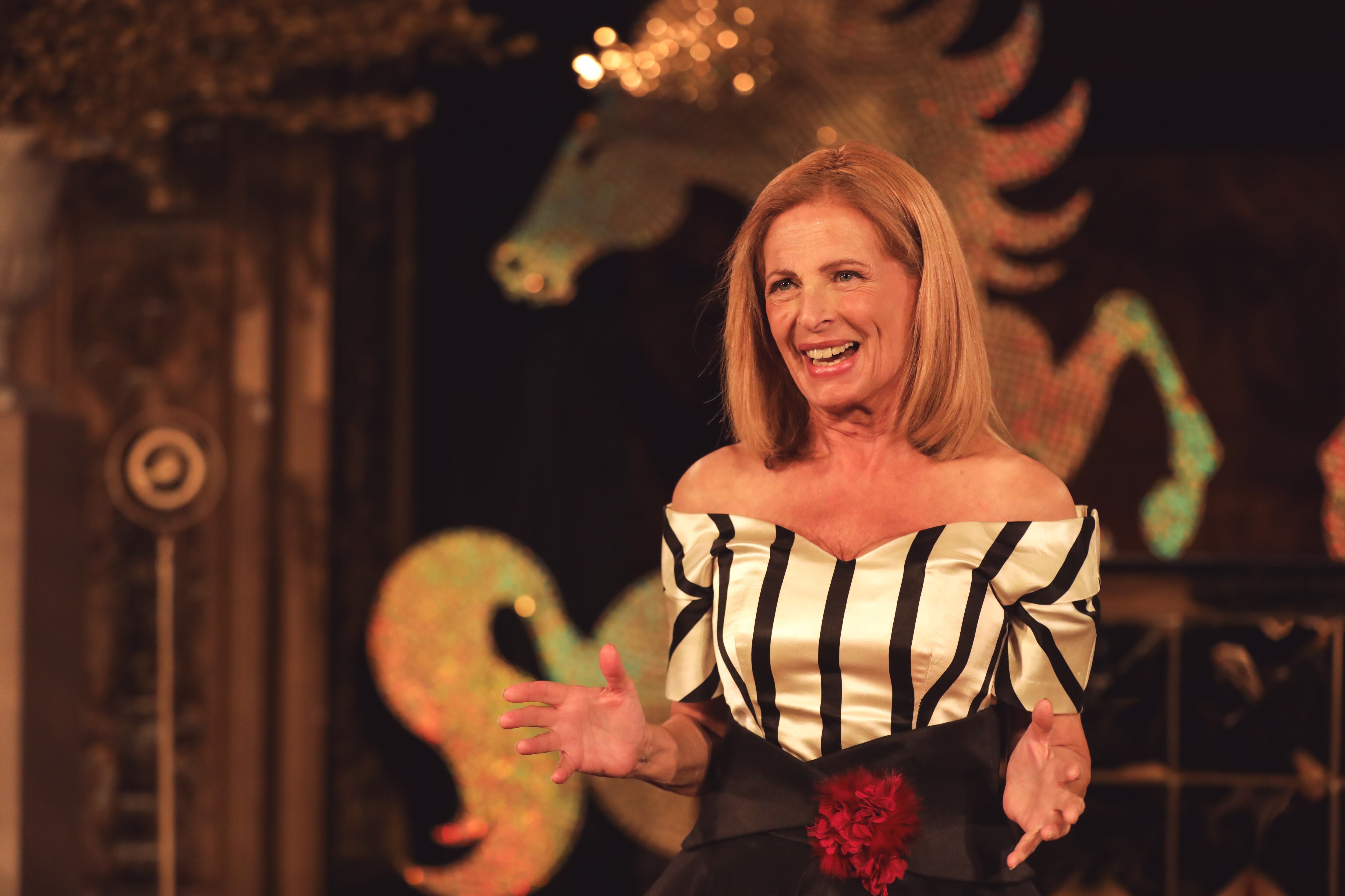 Cristina Alberó durante el ensayo general de Doradas (Crédito: Mauricio Cáceres-Teatro Nacional Cervantes)