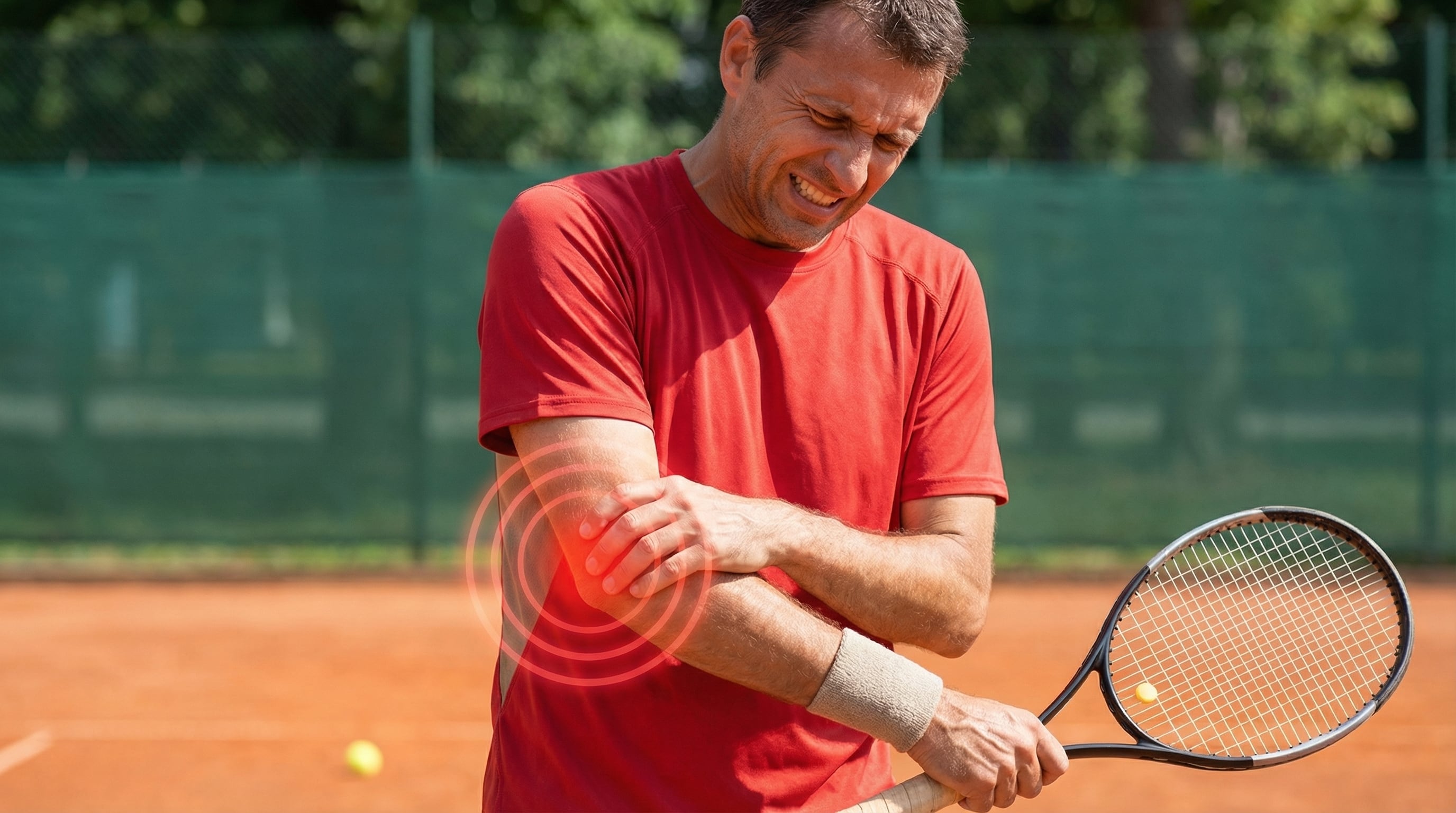 El codo de tenista, o epicondilitis lateral, es la lesión más frecuente entre aficionados que no fortalecen correctamente antebrazos y hombros antes de jugar tenis (Imagen Ilustrativa Infobae)