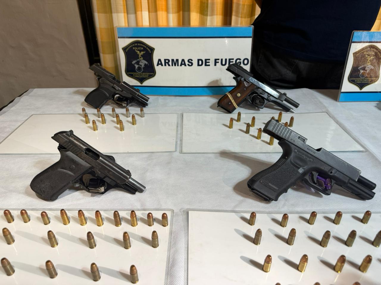 Las armas incautadas