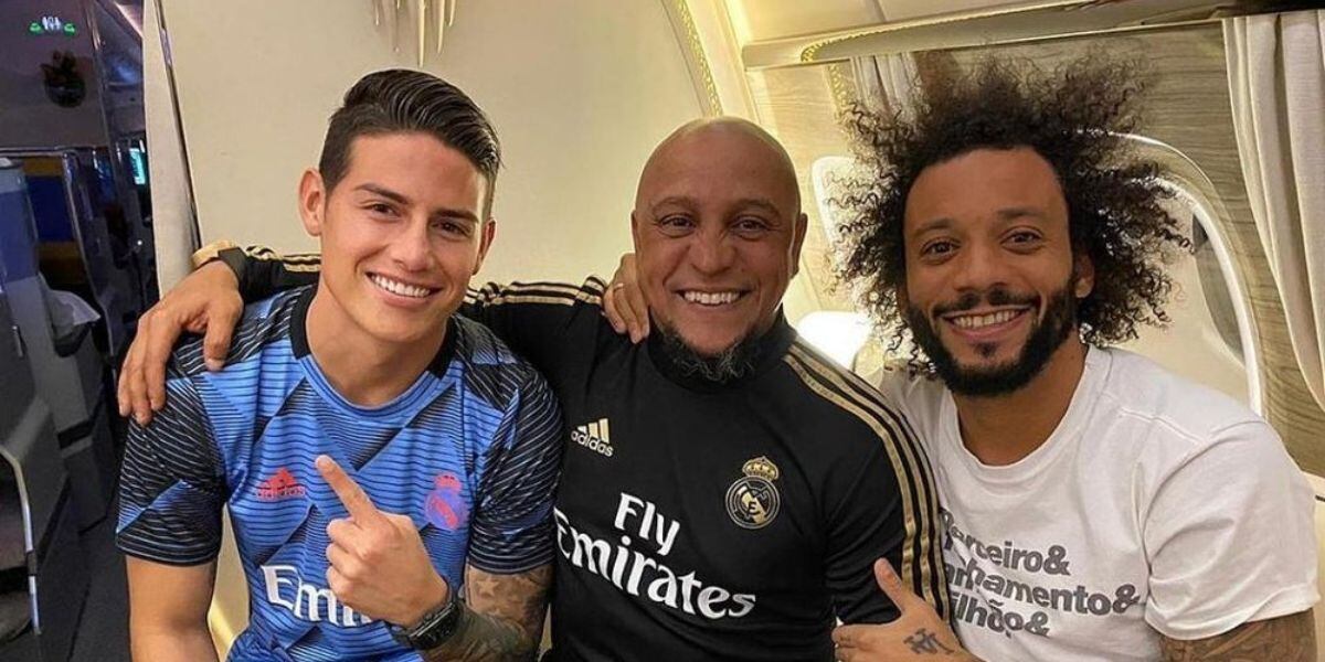 La llegada a Real Madrid supuso para Marcelo la responsabilidad de ocupar el puesto de uno de sus máximos ídolos (Instagram/@jamesrodriguez10)