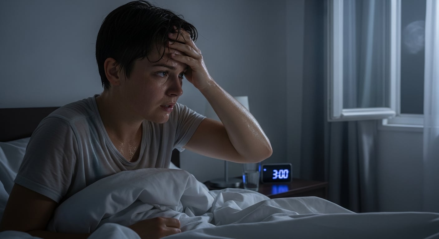 Pensamientos recurrentes y activación mental al acostarse son señales frecuentes del insomnio por cansancio extremo, dificultando un descanso reparador (Imagen Ilustrativa Infobae)