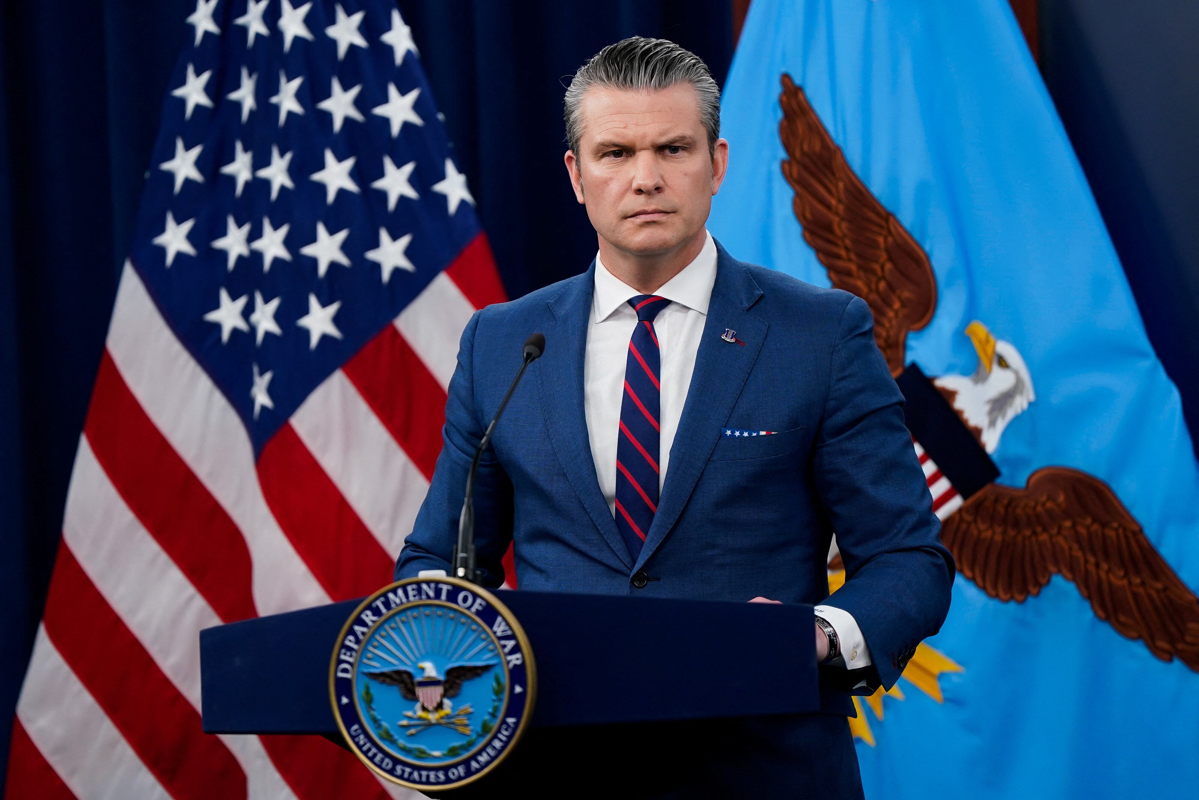 El secretario de Defensa de Estados Unidos, Pete Hegseth (REUTERS/Elizabeth Frantz)