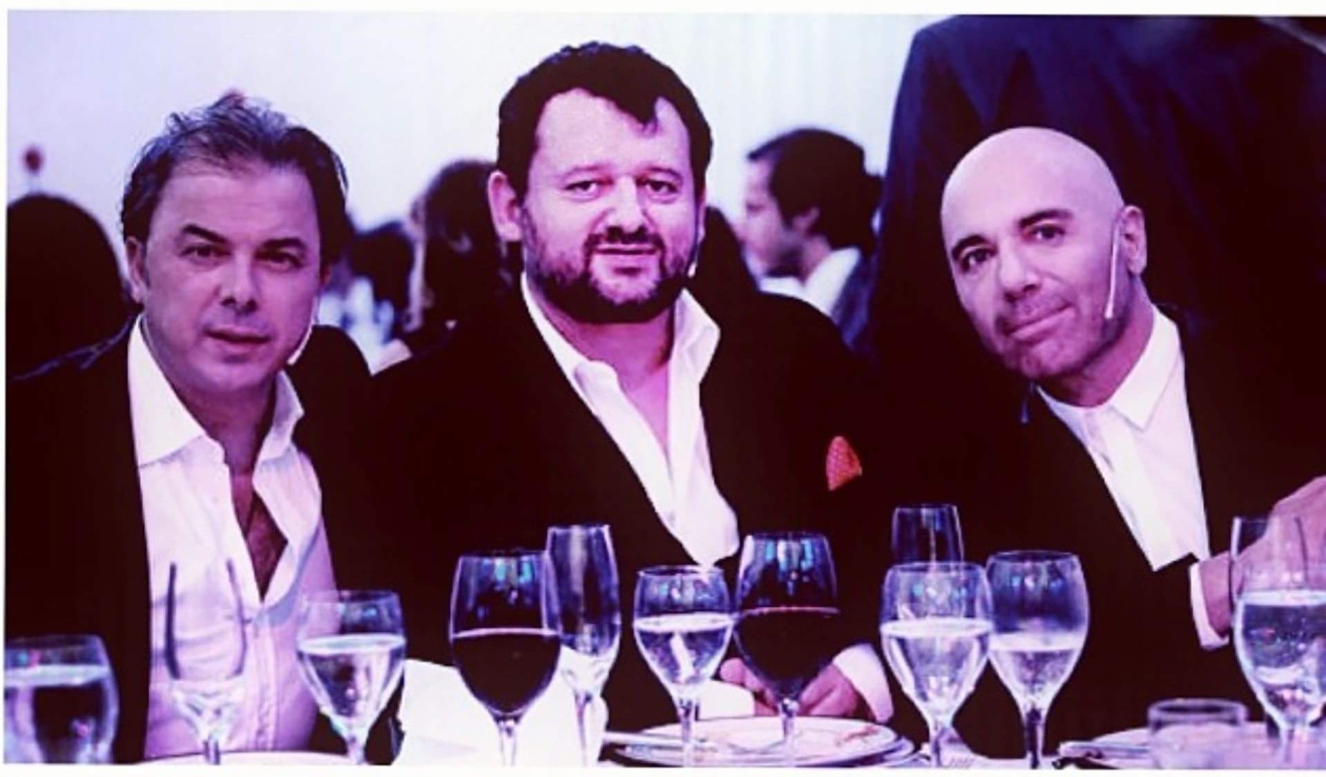 Germán Martitegui, Christophe Krywonis y Donato De Santis en la primera temporada de MasterChef (Telefe), 2014