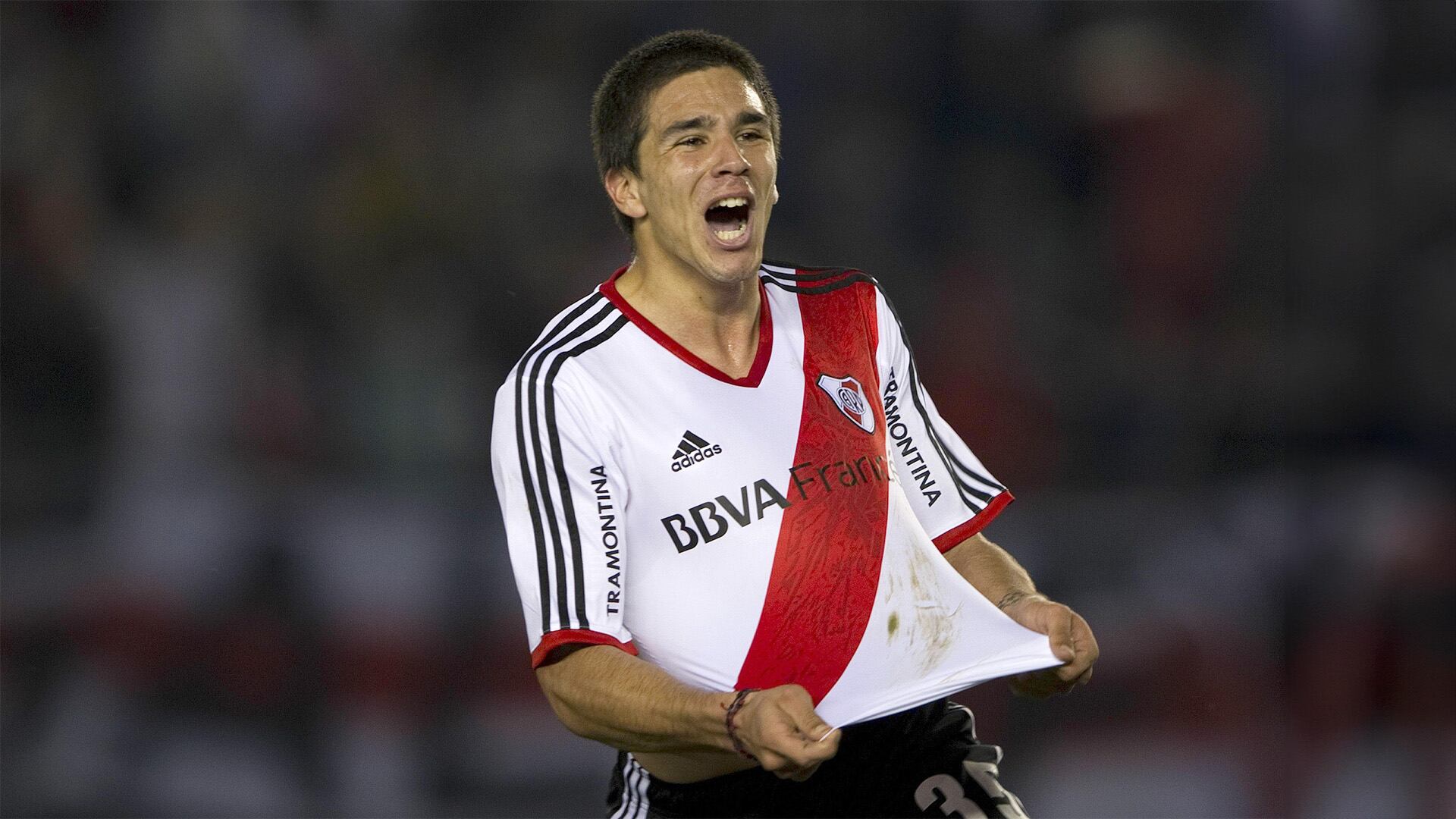 Gio Simeone surgió de la cantera de River Plate (NA: AFP/ Alejandro PAGNI)