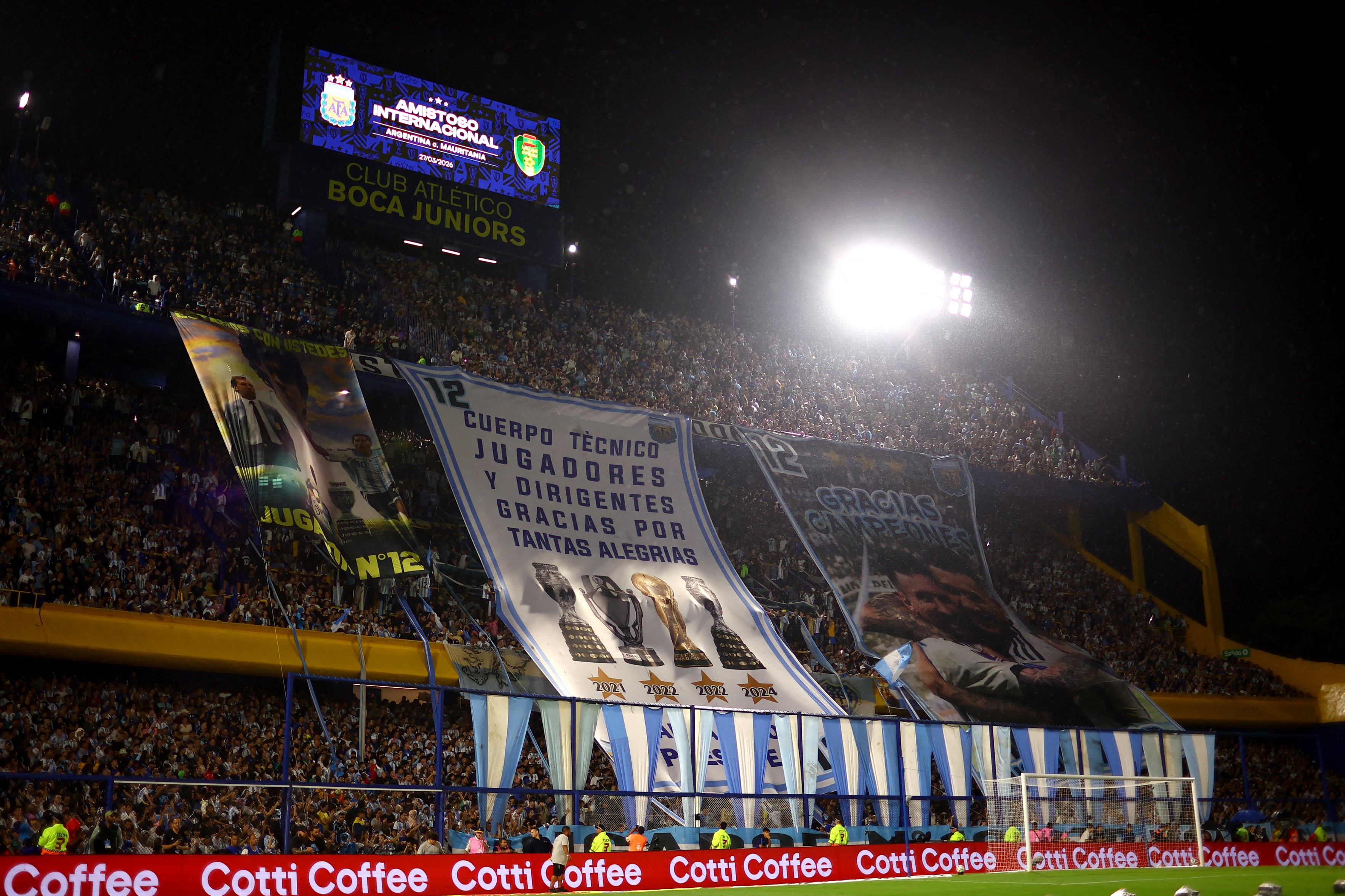 La Bombonera dio su veredicto y el público eligió a los mejores jugadores de la selección argentina (REUTERS/Agustin Marcarian)