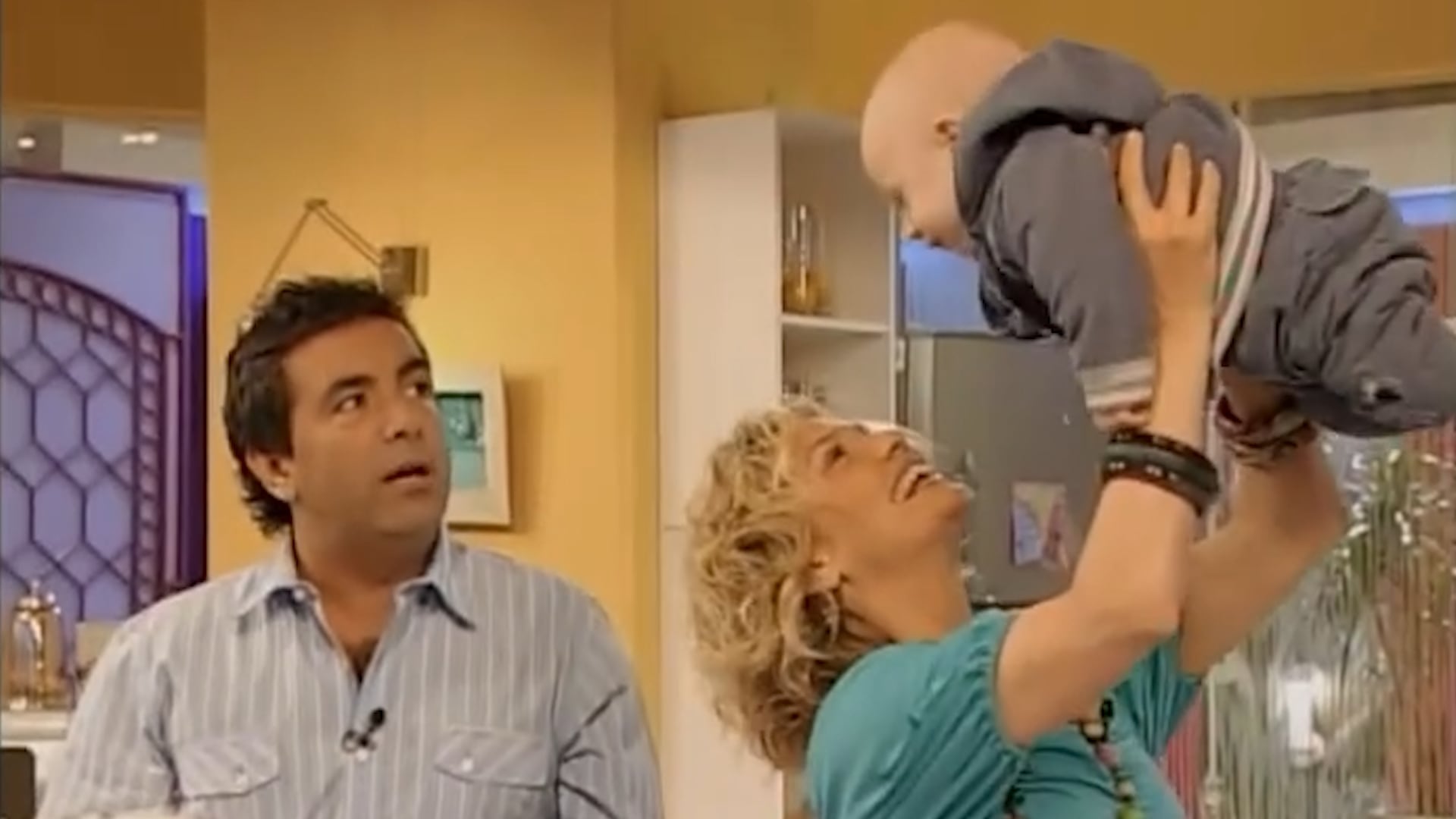 Maru y Facundo el día que lo presentó en su programa Sabor a mí, junto a Diego Pérez