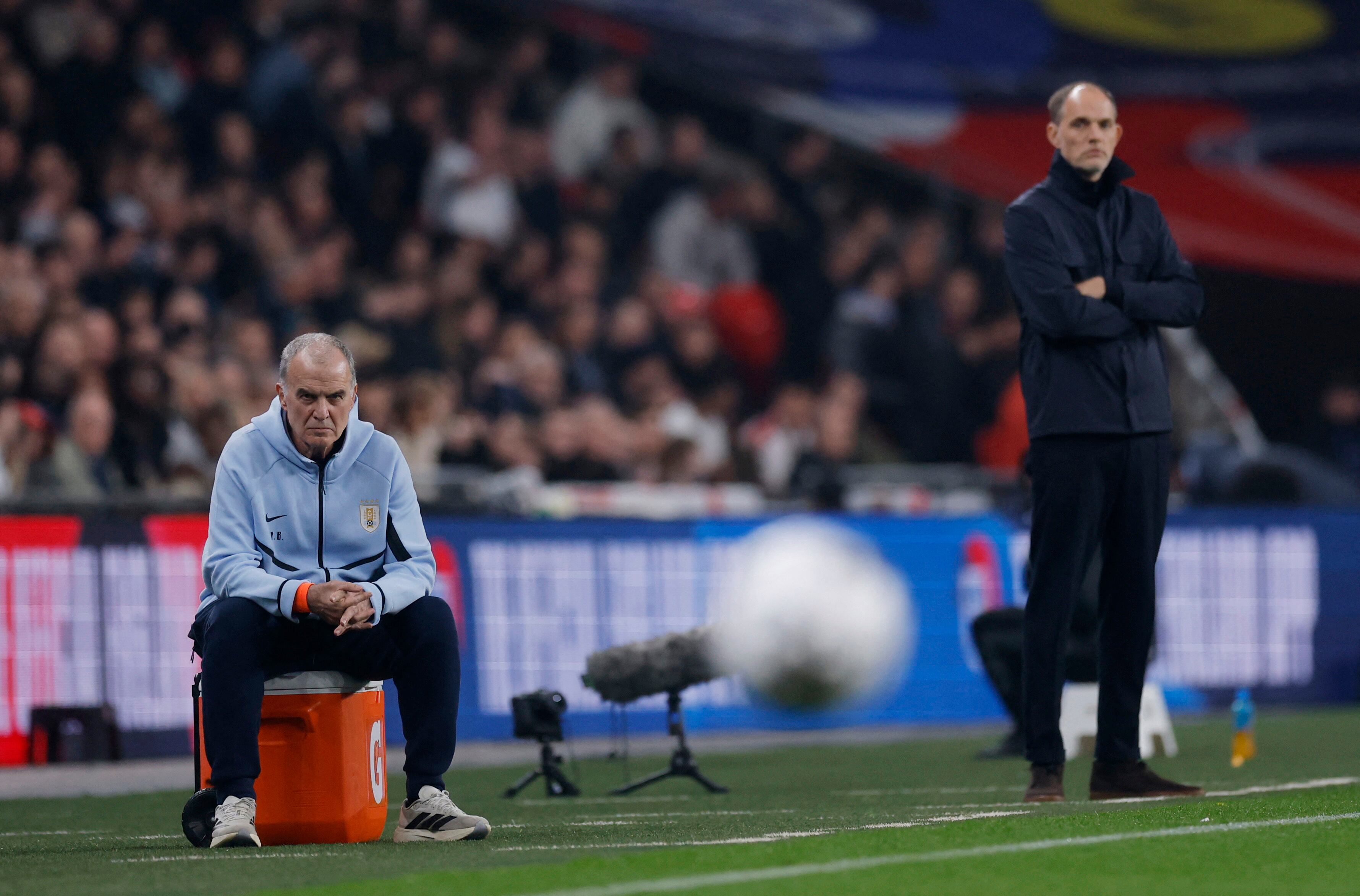 Al final del partido, Bielsa y Tuchel sí se estrecharon la mano (Reuters/Andrew Couldridge)