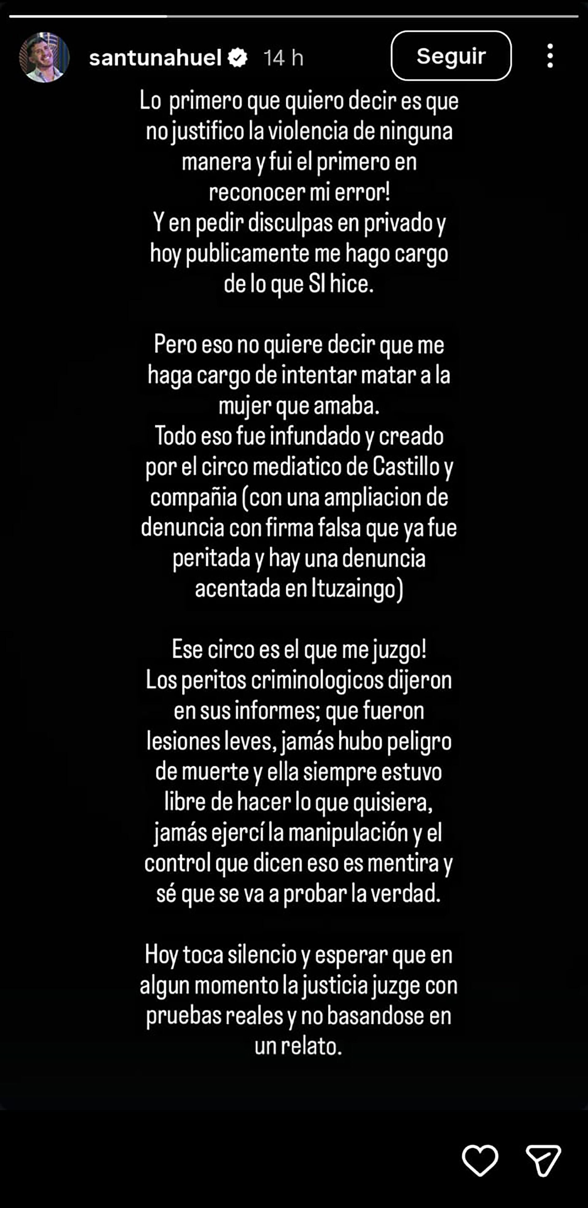 Santiago Martínez, exparticipante de Love is Blind, publica un comunicado en redes sociales negando las graves acusaciones de intento de homicidio.