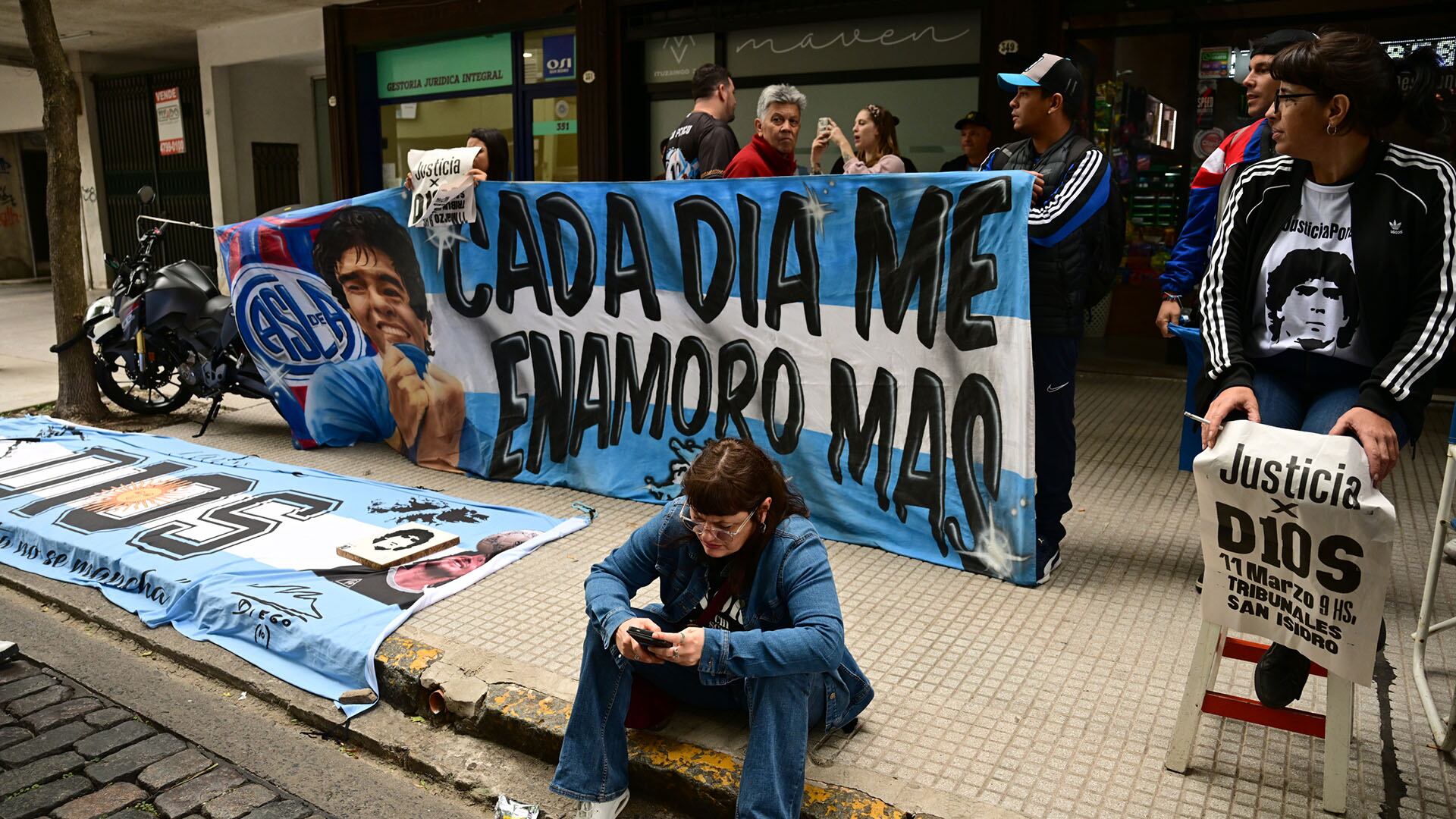 Las calles de San Isidro hace un año, cuando comenzaba el juicio que fue declarado nulo (Maximiliano Luna)