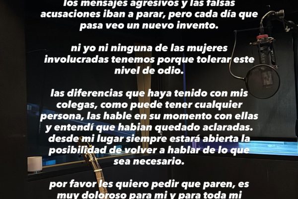El mensaje de María Becerra después del comunicado de Emilia Mernes y la reacción de Tini Stoessel