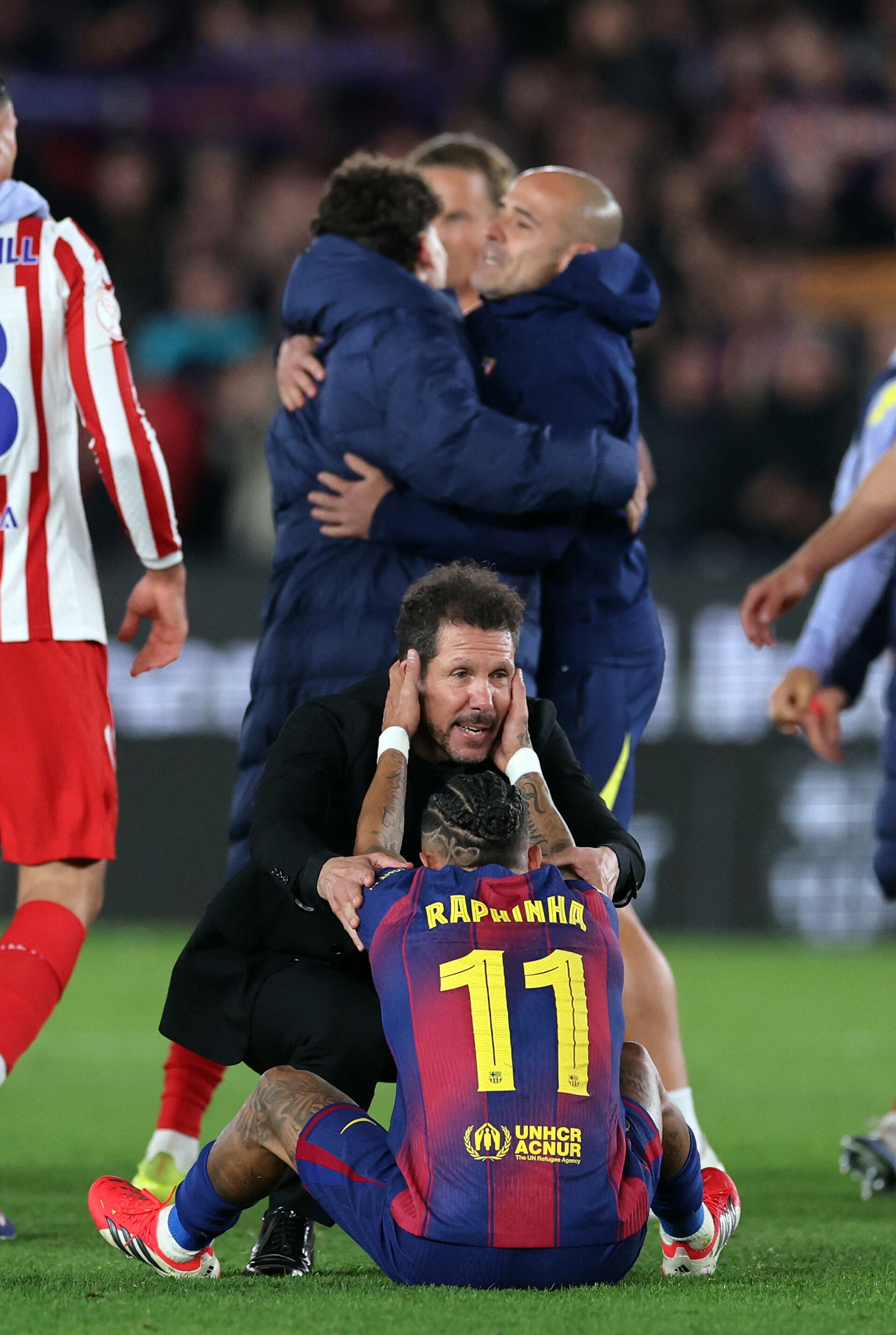 El brasileño reconoció el trabajo de la defensa del Atleti (Photo by Josep LAGO / AFP)