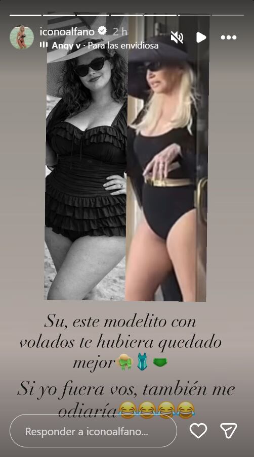 El polémico posteo de Graciela Alfano a Susana Giménez luego de la foto en traje de baño: “La que puede puede”