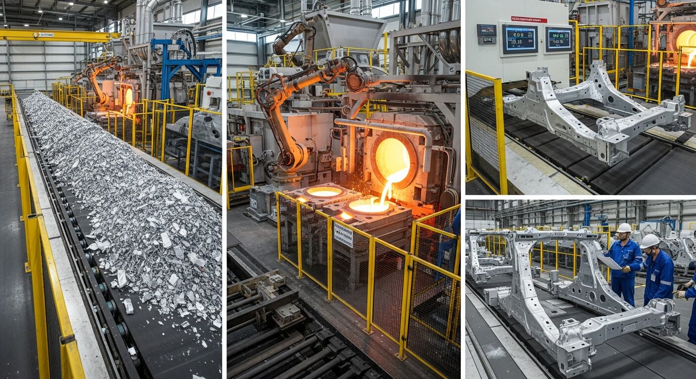 El uso de aluminio contaminado por impurezas, tratado bajo un método avanzado, posibilita la fabricación de piezas resistentes y seguras, incrementando el valor del reciclaje y disminuyendo la necesidad de materia prima importada. (Imagen Ilustrativa Infobae)