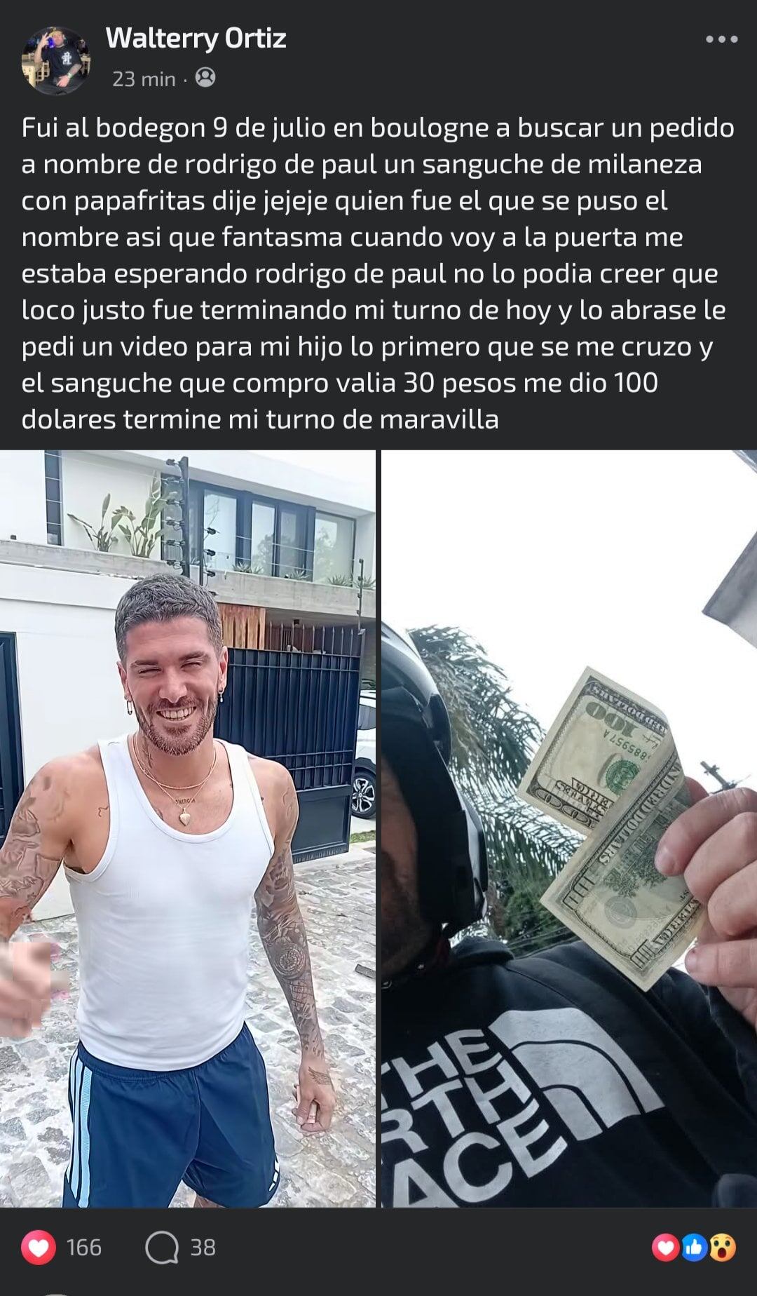La anécdota de de Walterry Ortiz con Rodrigo De Paul que se volvió viral