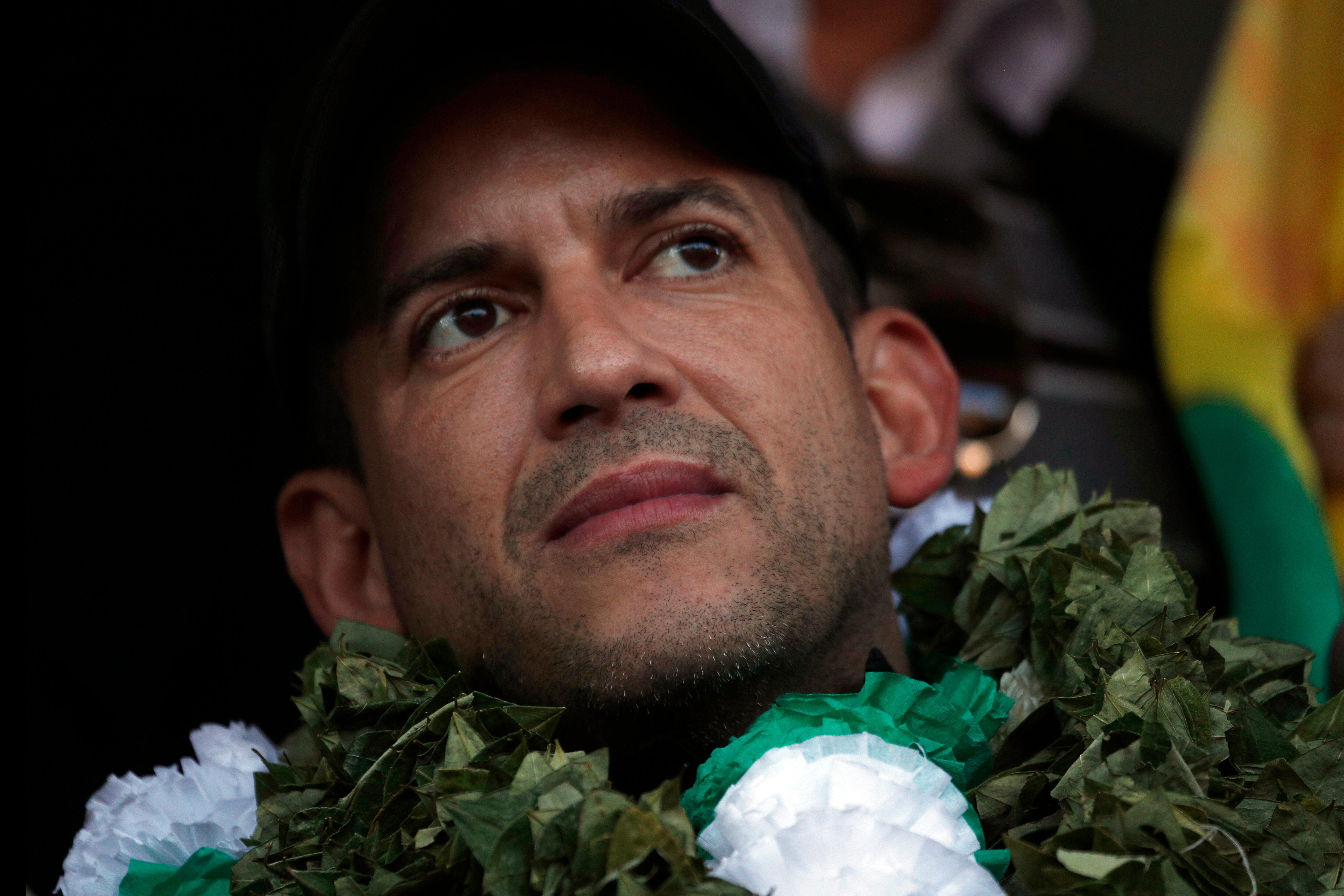 Luis Fernando Camacho, ex líder cívico y gobernador de Santa Cruz, perdió la elección al quedar en tercer lugar. Actualmente es aliado dle presidente Rodrigo Paz. (AP Foto/Juan Karita, Archivo)