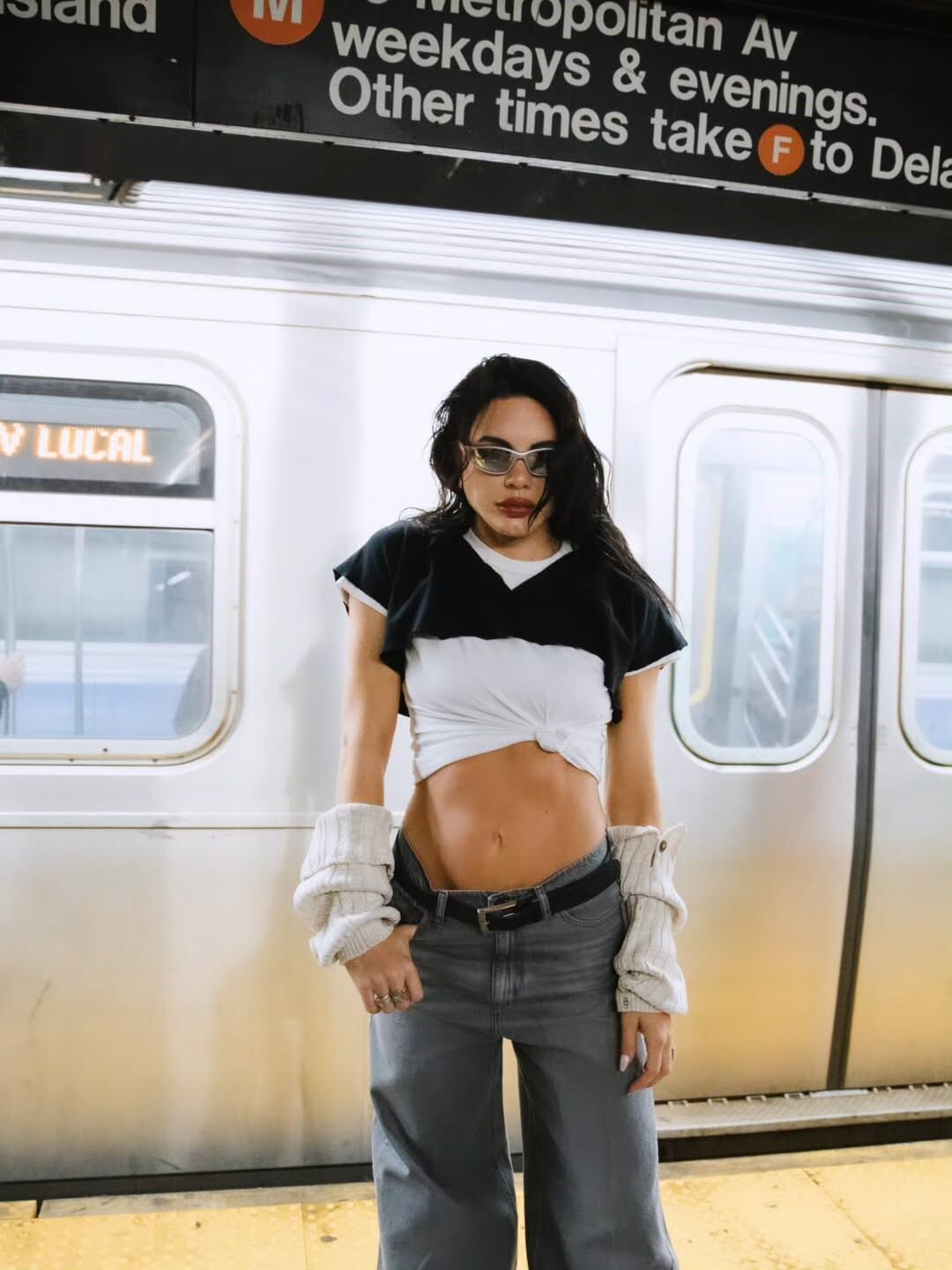 En su recorrido por la Gran Manzana pasó por el subte de Nueva York 