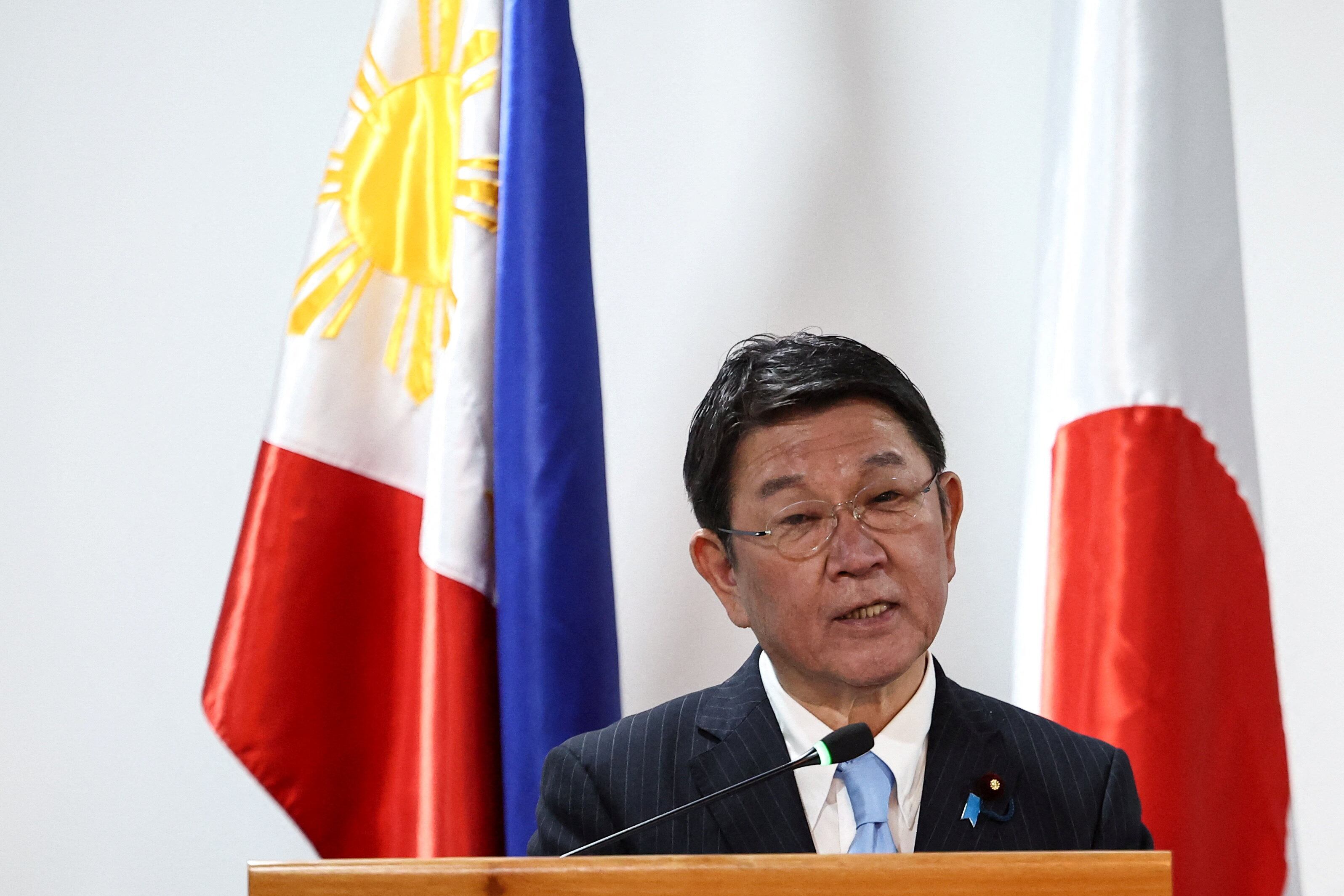 El ministro de Asuntos Exteriores de Japón, Toshimitsu Motegi (REUTERS/Eloisa Lopez)