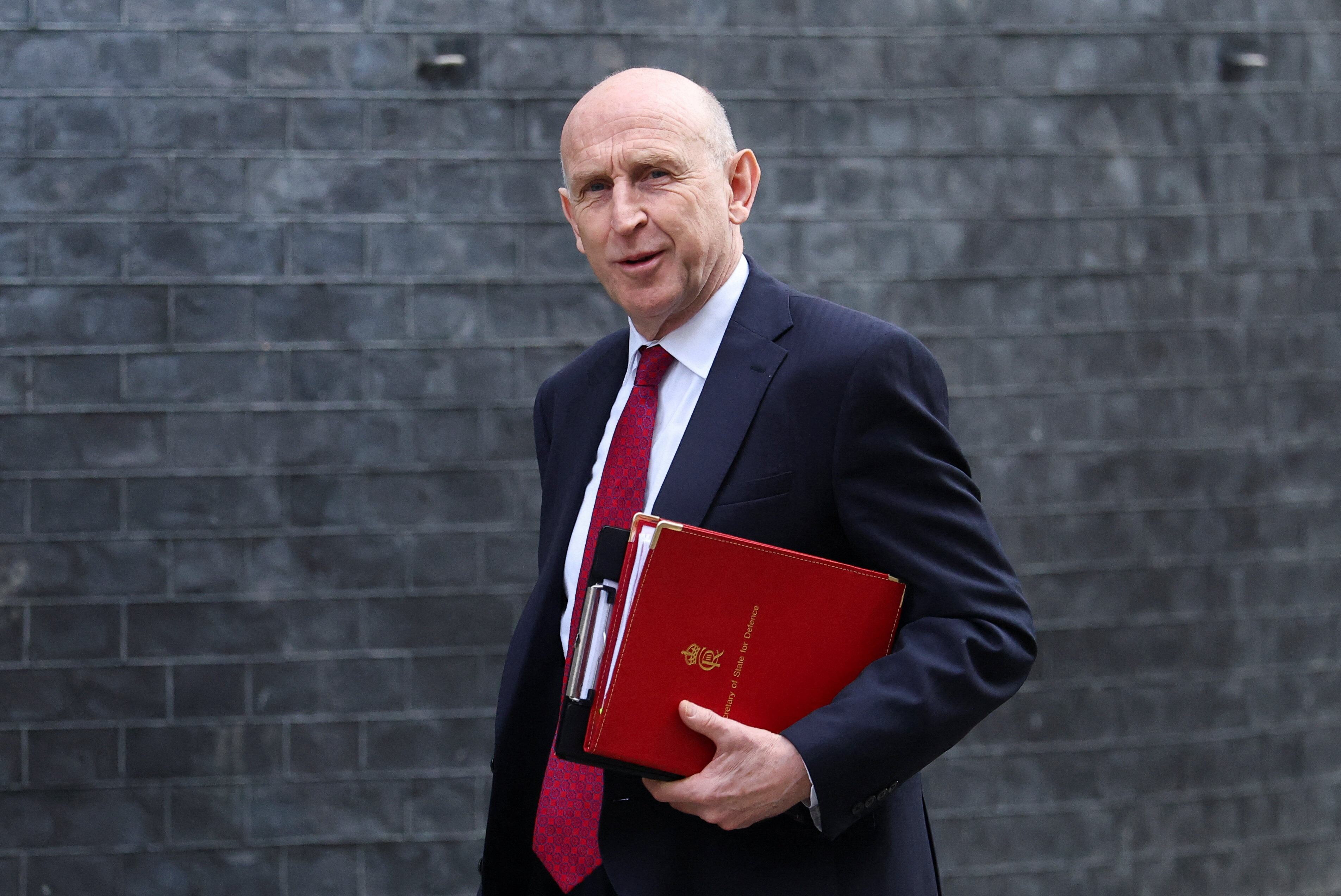 El secretario de Defensa británico, John Healey, el 3 de marzo (REUTERS/Toby Melville)