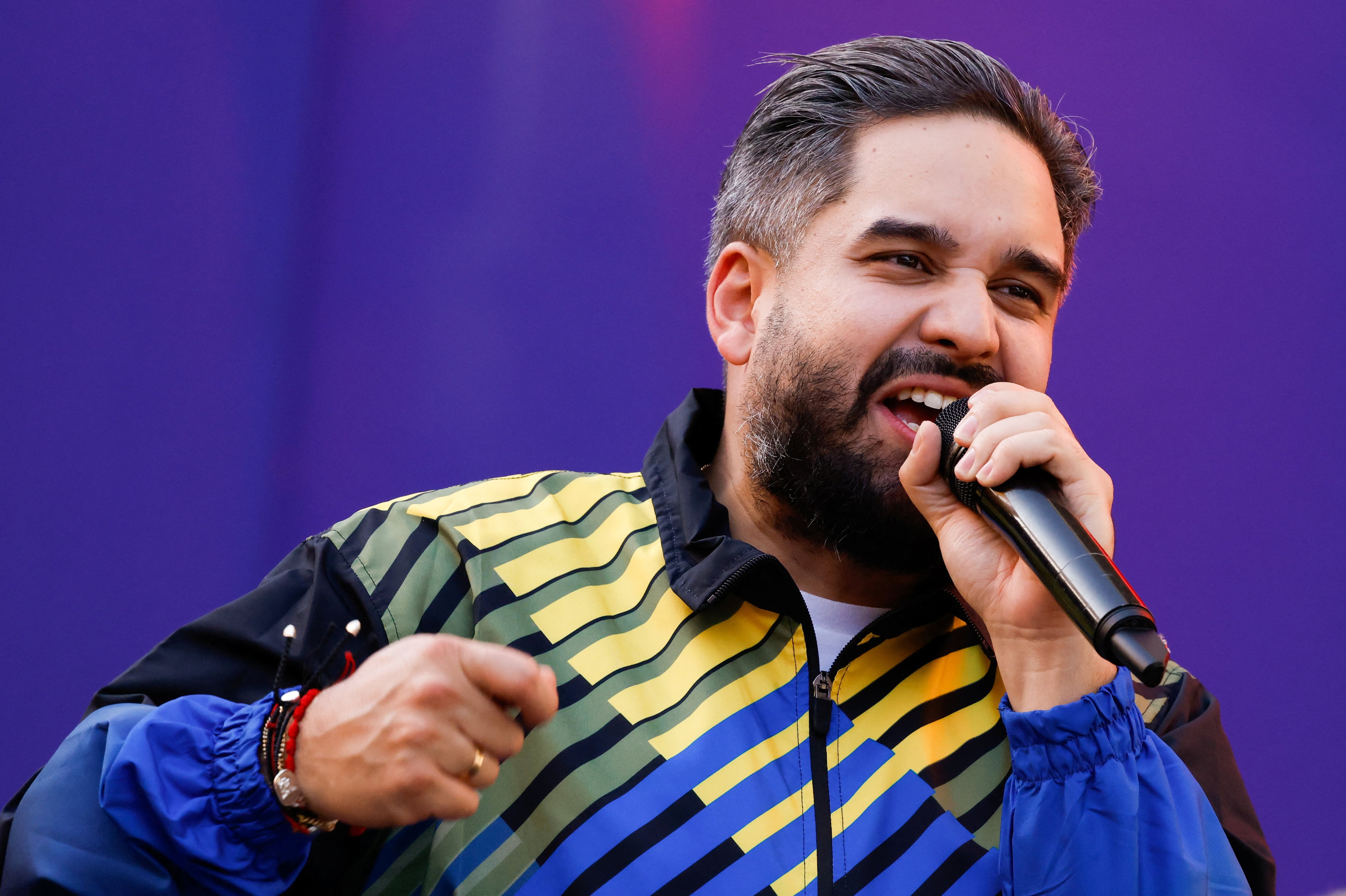 Nicolás Maduro Guerra, hijo del ex dictador chavista, durante un acto político en Caracas ante simpatizantes del oficialismo (REUTERS/Leonardo Fernandez Viloria)
