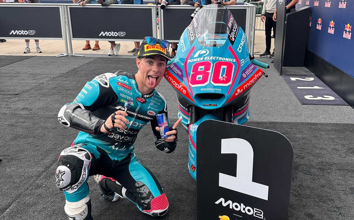 David Alonso celebró su primera Pole Position en el Gran Premio de las Américas (crédito Aspar Team)