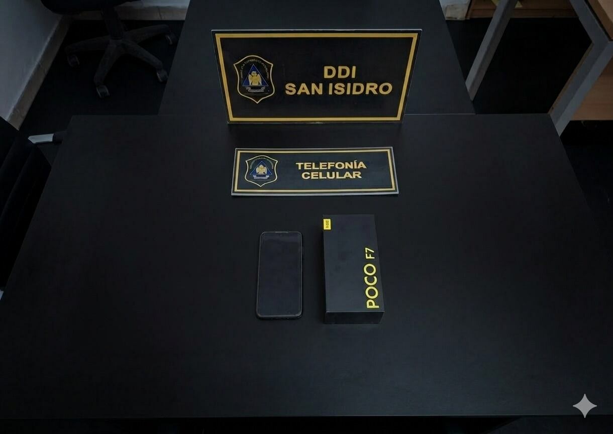 El teléfono incautado